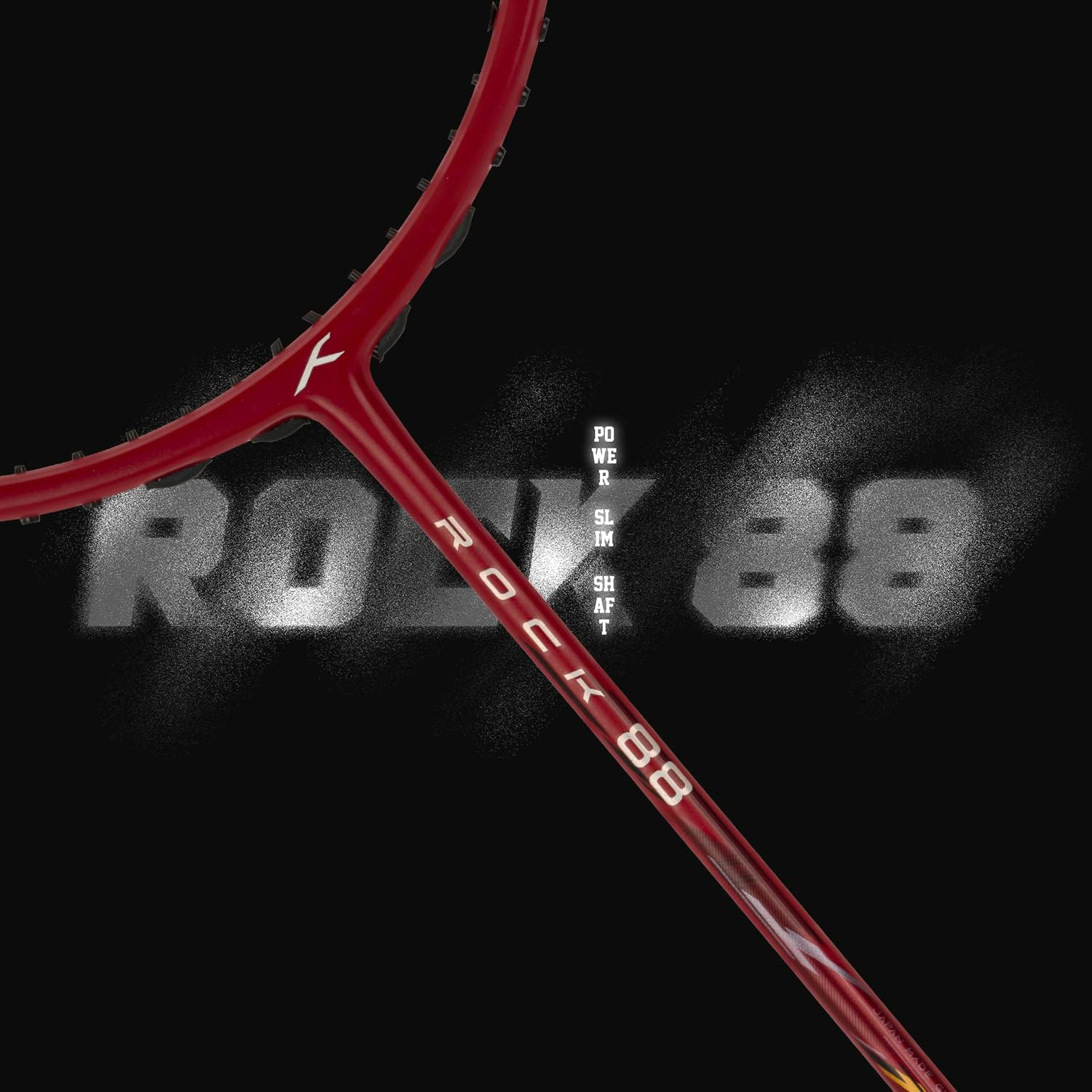 HUNDRED Rock 88 Carbon Fibre Strung Badminton Racket with Full Racket Cover - Red image number 6