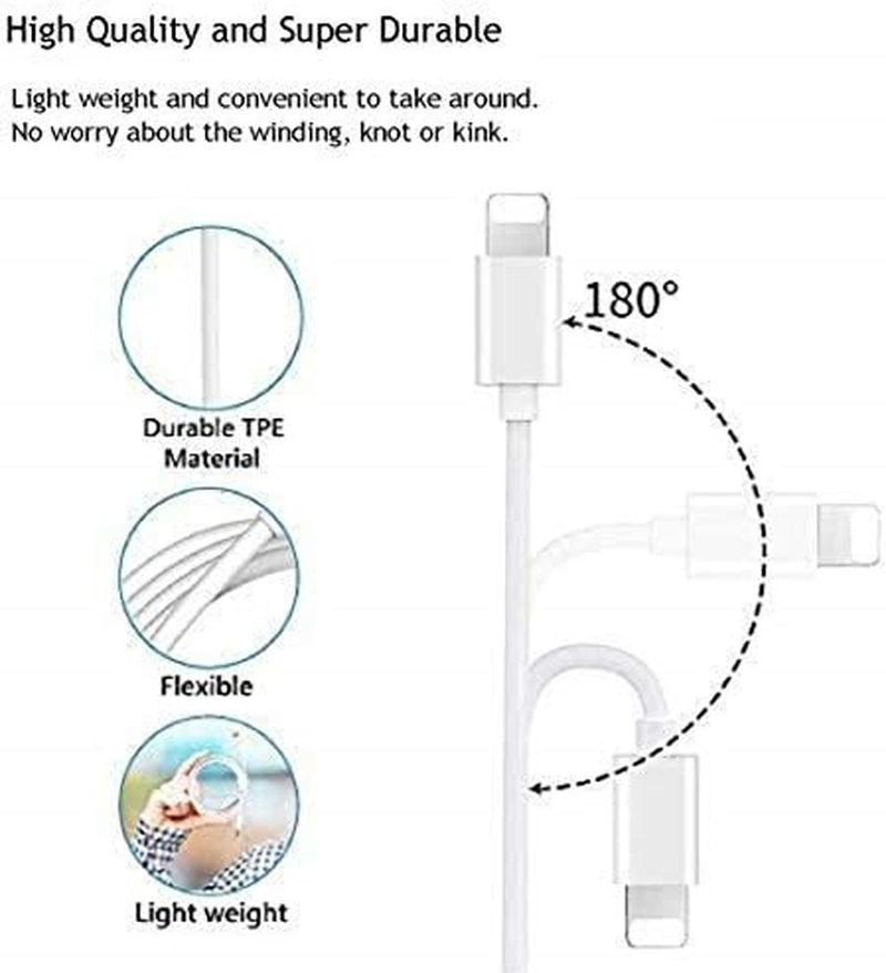 [Apple Mfi Certified] Iphone Aux Cord for Car, Lightning to 3.5 Mm Headphone Jack Adapter Male Aux Stereo Audio Cable Compatible with Iphone SE/11/11 Pro/Xs/Xr/X 8 7 Ipad/Ipod (3.3FT White) image number 6