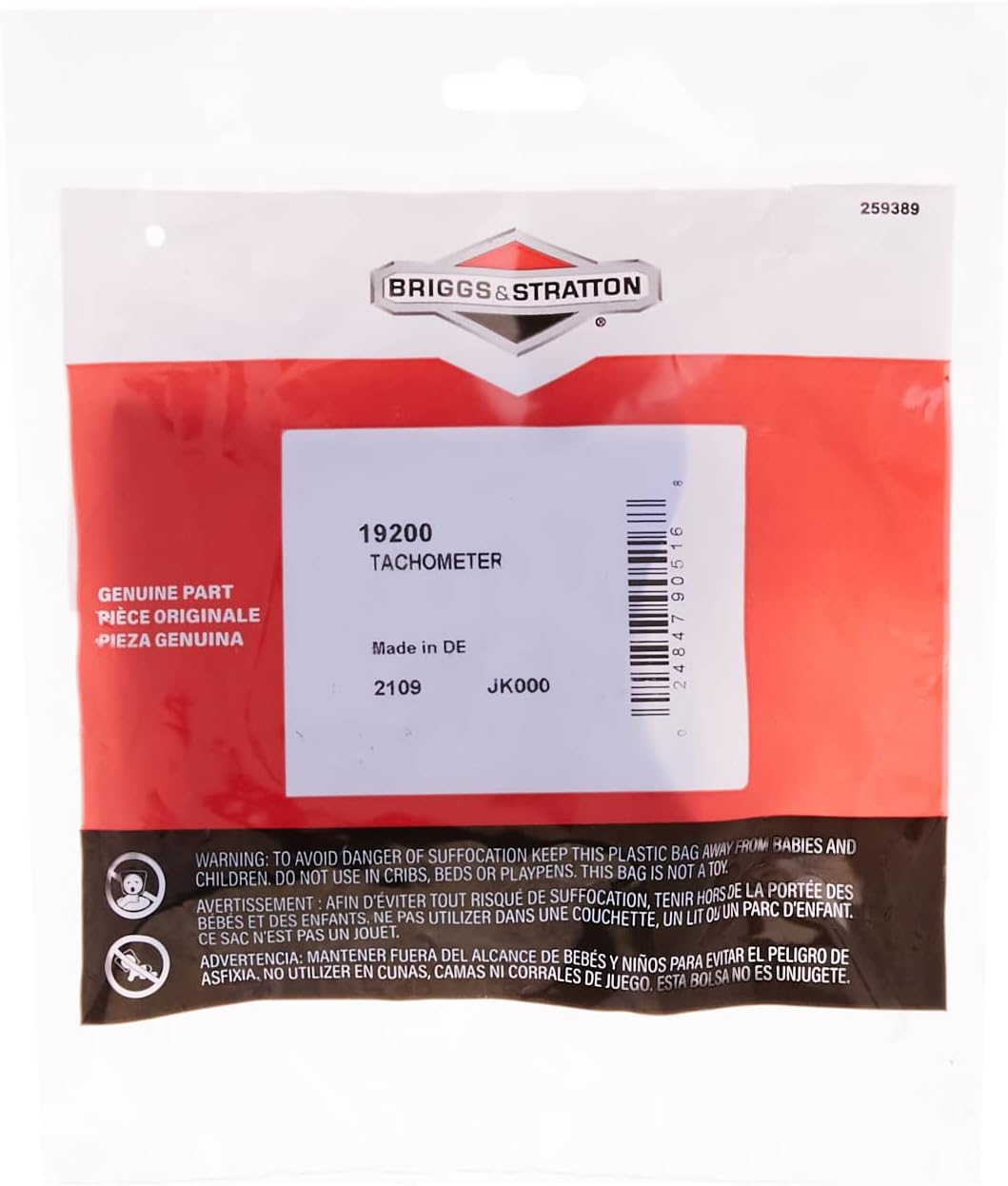 Briggs & Stratton 19200 Tachometer,Black image number 2