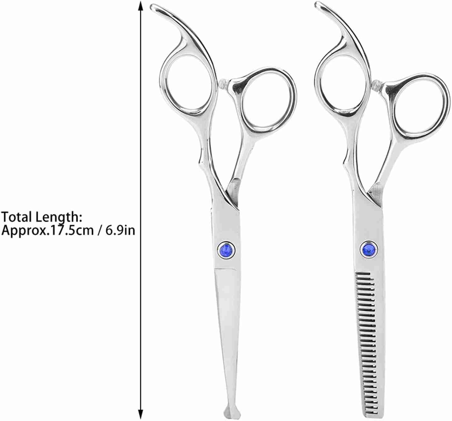 Watris Veiyi Pack of 2 Hair Cutting Scissors, Hairdressing Scissors, Stainless Steel Hair Scissors for Cutting or Thinning Hair image number 5