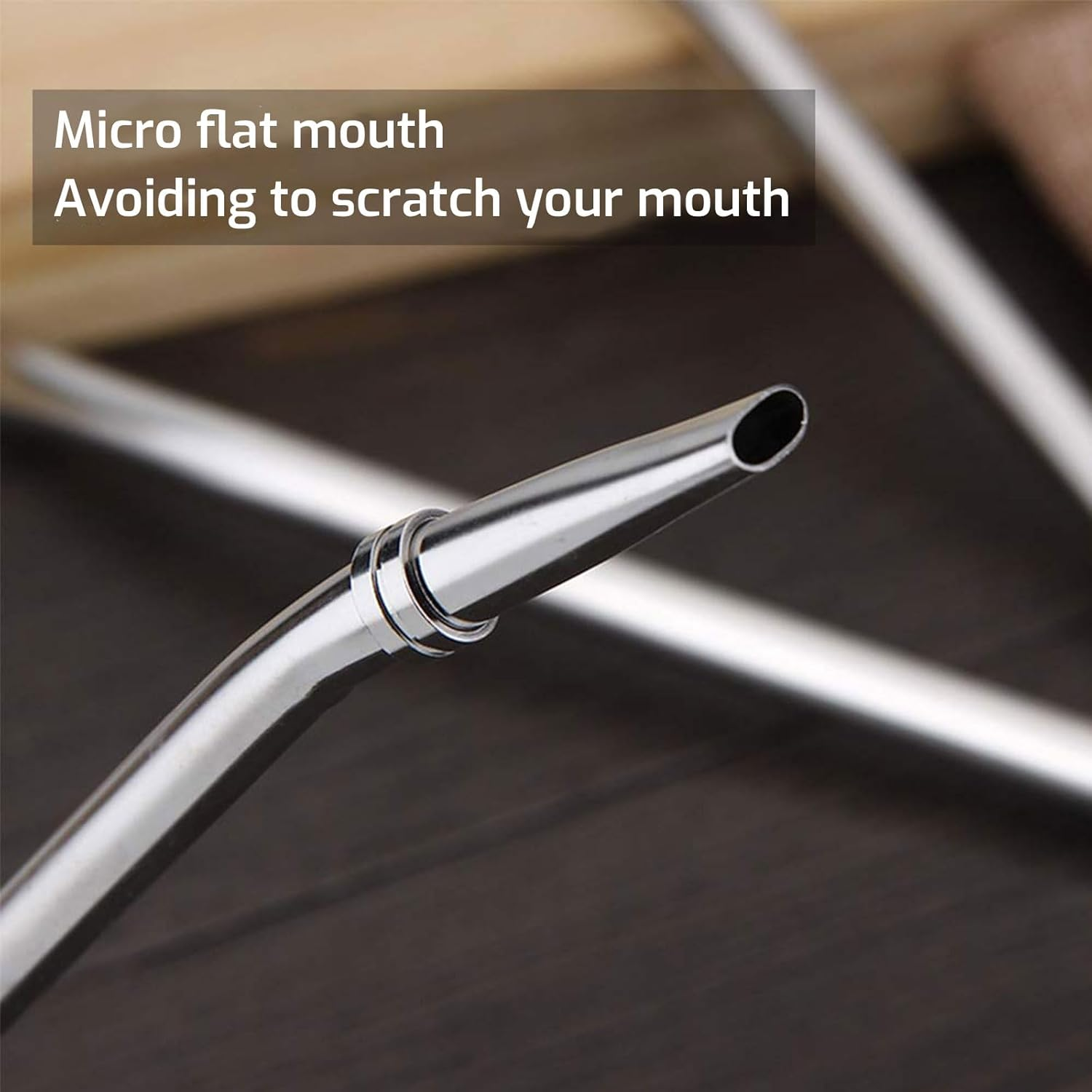 4-Pack Yerba Mate Straws, Stainless Steel Spoon Straws with Filters - Reusable Loose Leaf Tea Drinking Straws & Stirring Spoons, Includes 2 Cleaning Brushes