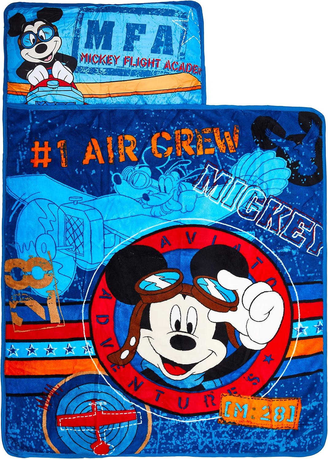 Disney Mickey'S Toddler Rolled Nap Mat, Flight Academy image number 2