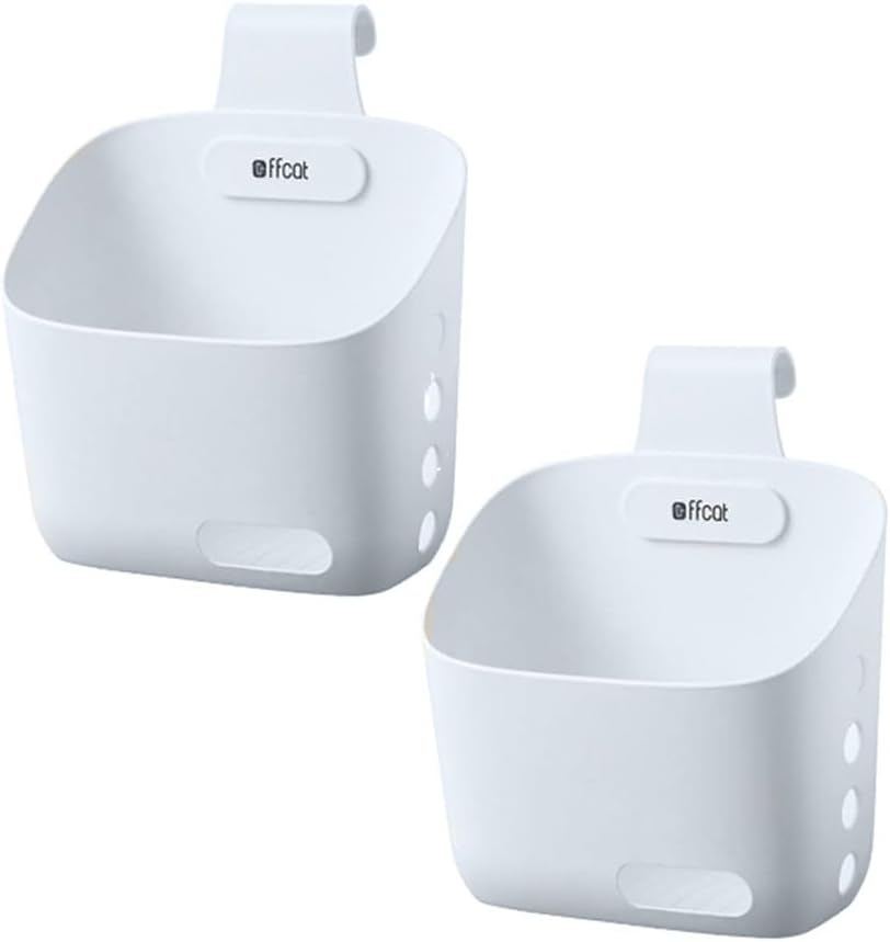 Hanging Basket Kitchen Storage Basket,2Pcs Large Plastic Hanging Basket, Wall Hanging Kitchen Storage Basket,Plastic Space Saving Hanging Basket,Storage Containers Hanging Storage Basket,Large Grey