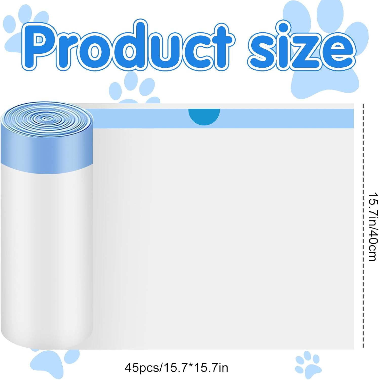 Pack of 75 Bin Bags, Bin Bags with Carry Handle, Cat Litter Box Bags, Self-Cleaning Cat Litter Box with Drawstrings, Biodegradable, Durable, Tear-Resistant, Liquid-Proof, 5 Rolls image number 1