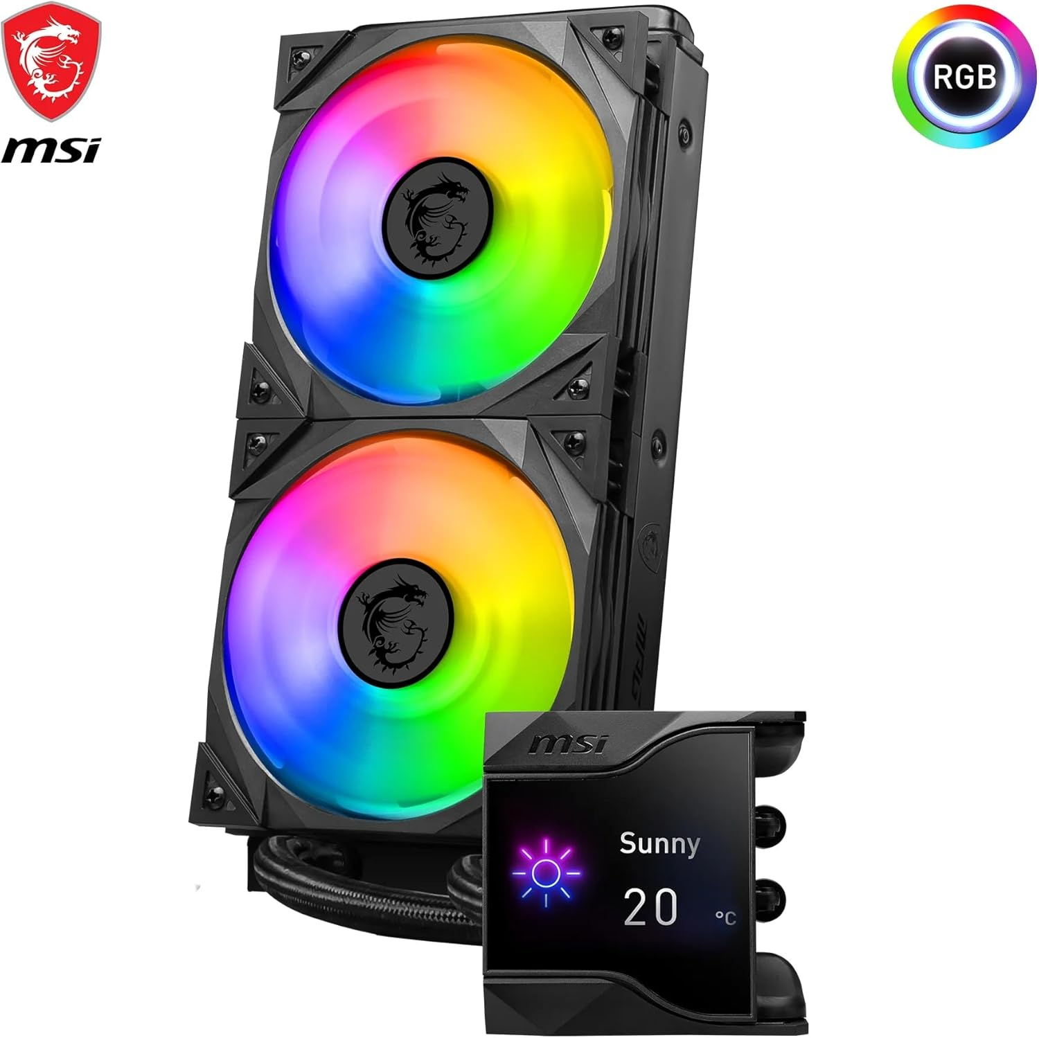 MSI MPG CORELIQUID D240 60Mm Liquid Cooler CPU, 2 X 120Mm ARGB Fans, Anti-Evaporation Tubing, GI Cooling - Compatible with AMD and Intel Sockets image number 6