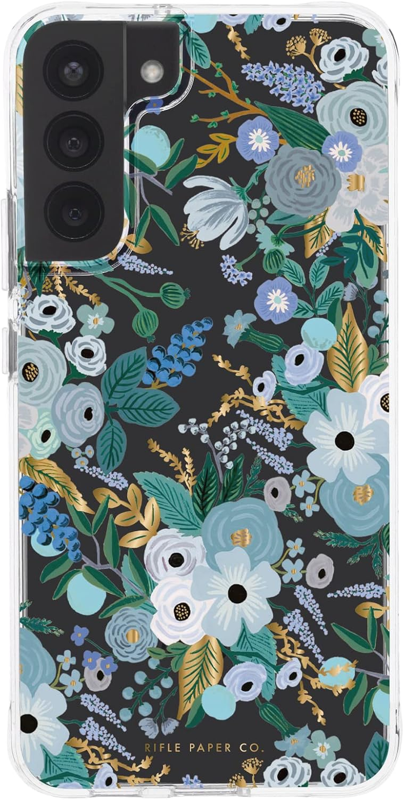 Rifle Paper Co - Case for Samsung Galaxy S22-10Ft Drop Protection - Gold Foil Accents - 6.1 Inch - Willow