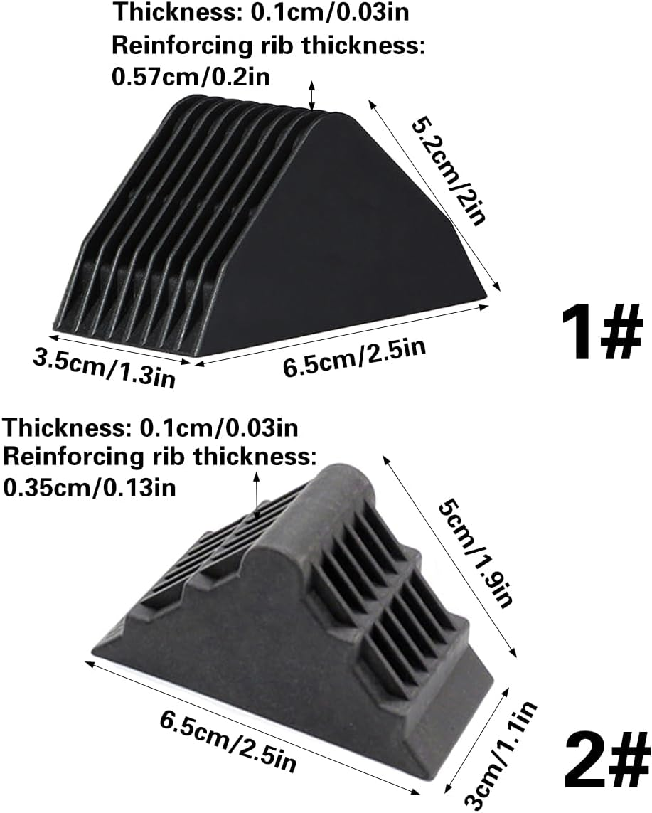 AIMALL 2 Styles Black PP+PE Corner Protectors &ndash; 2.5&times;1.3&times;2In & 2.5&times;1.1&times;1.9In, Anti-Collision for Photo Frames/Furniture/Cabinets, Sturdy Triangle Wrap (Odor-Free) image number 1