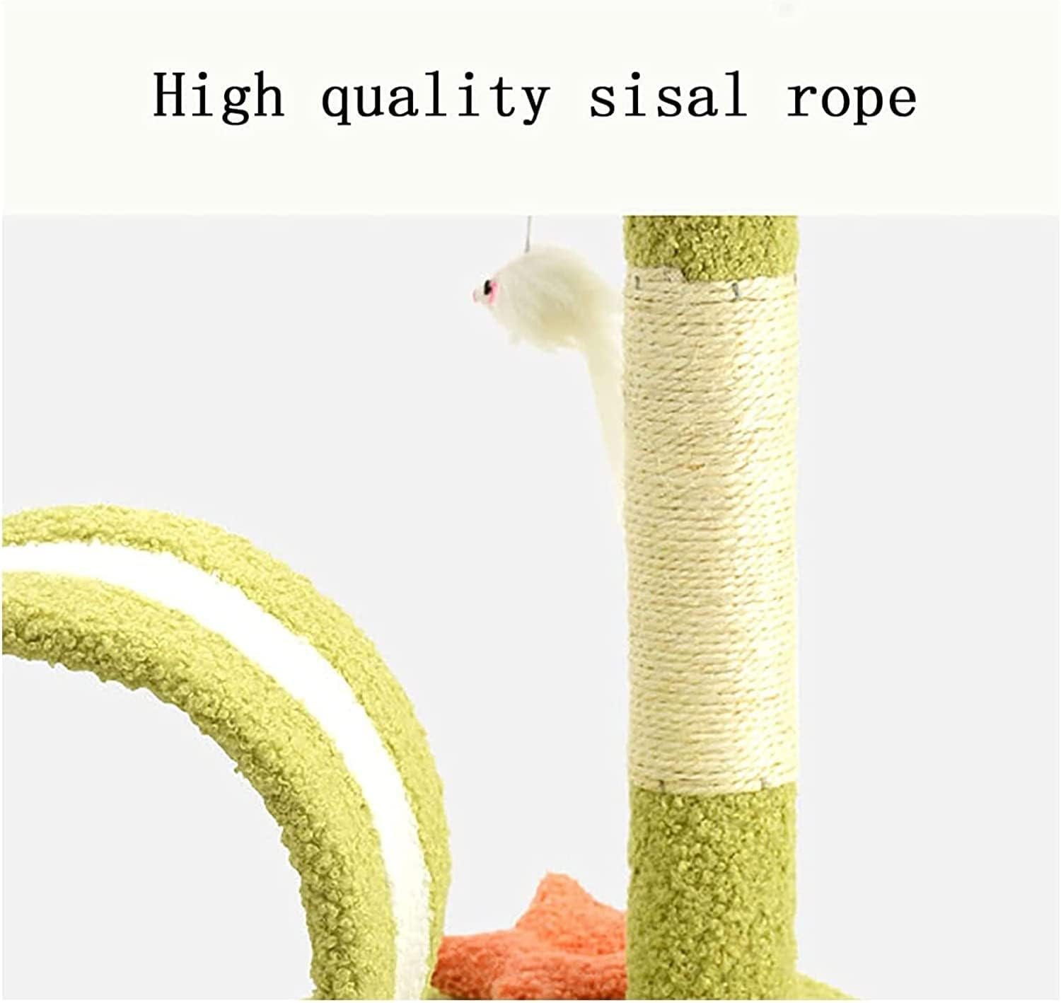 Cat House Sisal Cat Scratching Post with Climbing Frame Cat Toy with Ball Kitten for Indoor Cat Climbing Frame Cat Tree Tower image number 3