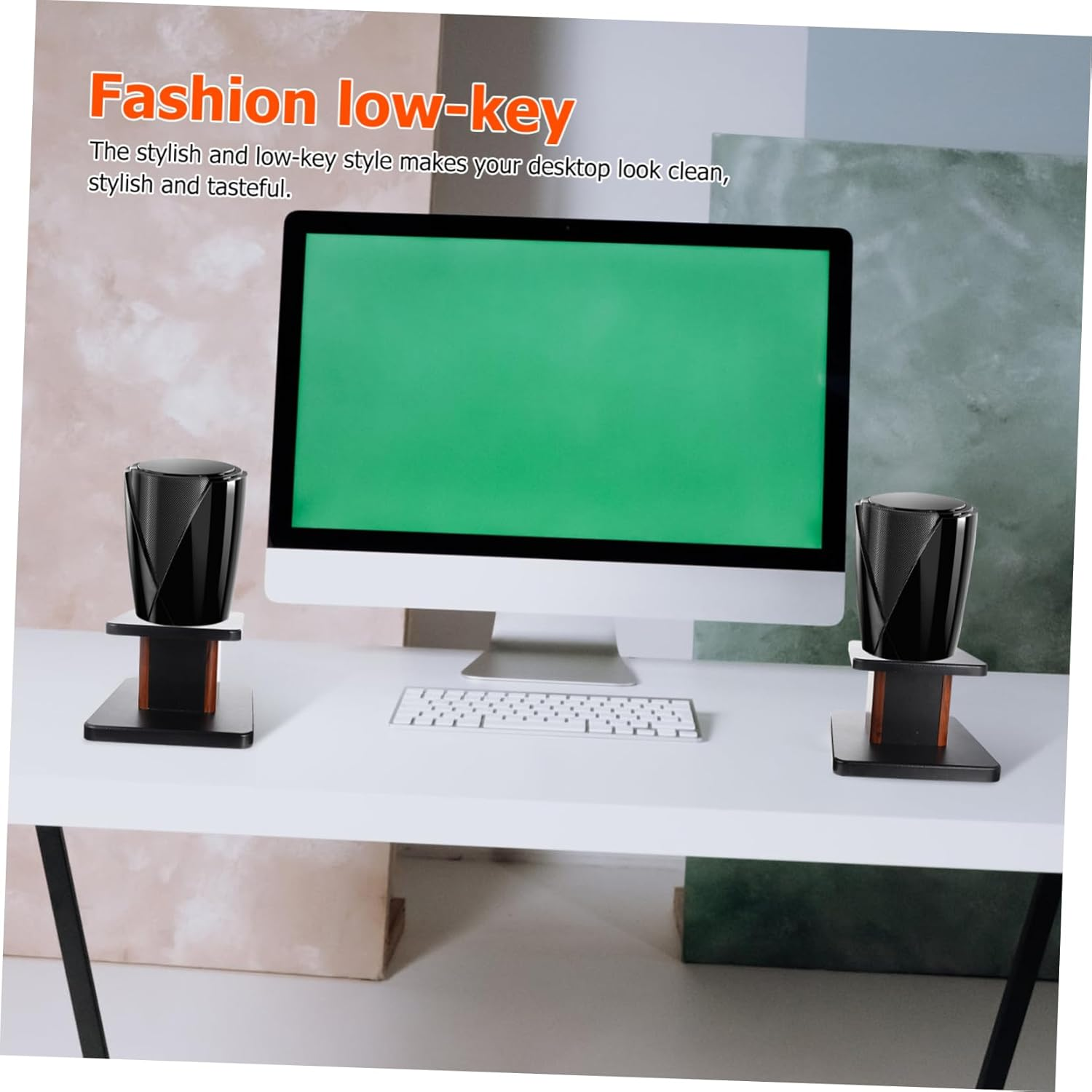 Jojofuny Speaker Stand Pair for Karaoke and Desktop Speakers 15Cm Height for Home Audio Surround Sound and Hifi Bookshelf Use