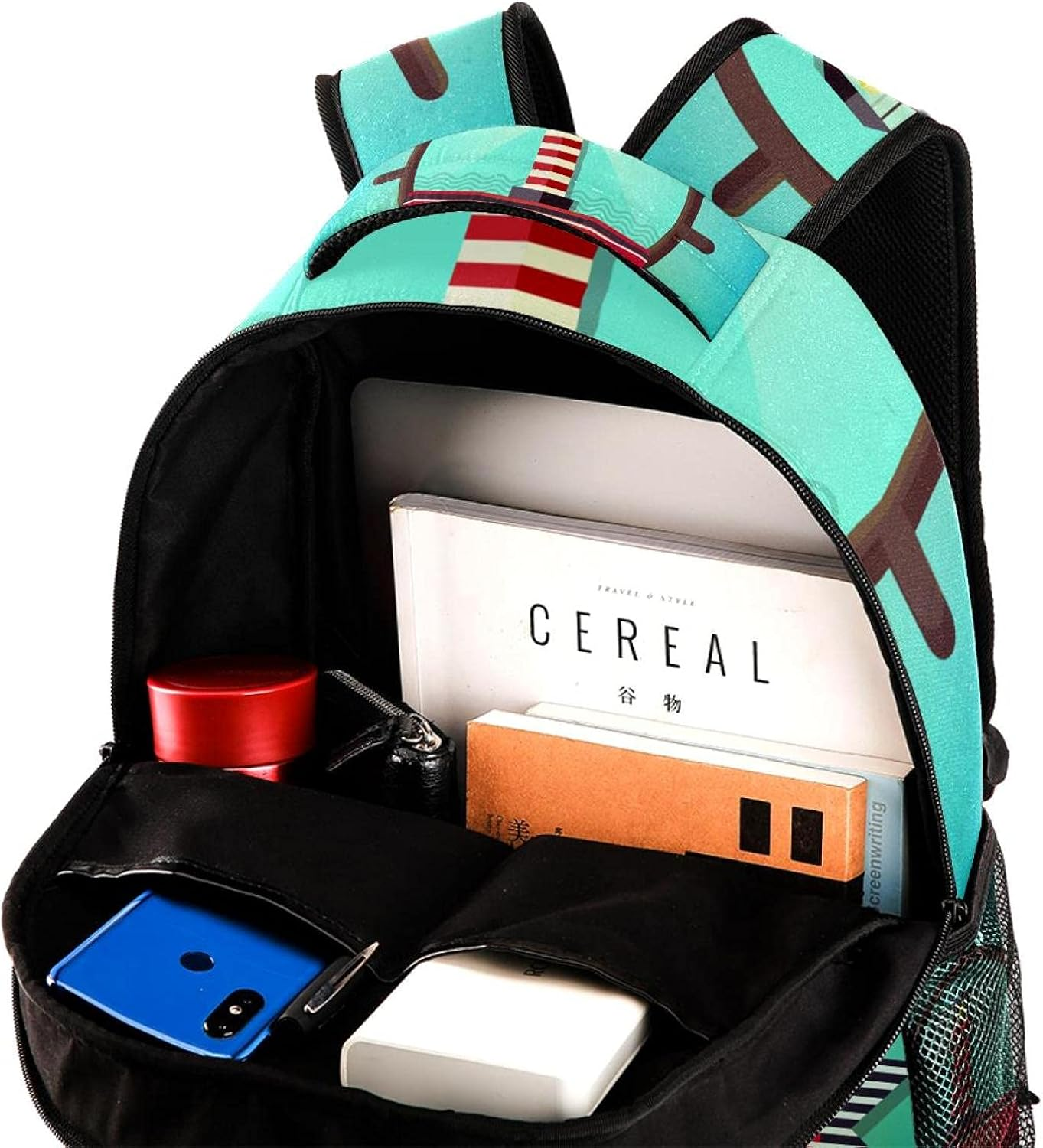 Retro Lighthouse Backpack Students Shoulder Bags Travel Bag College School Tote Backpacks image number 5