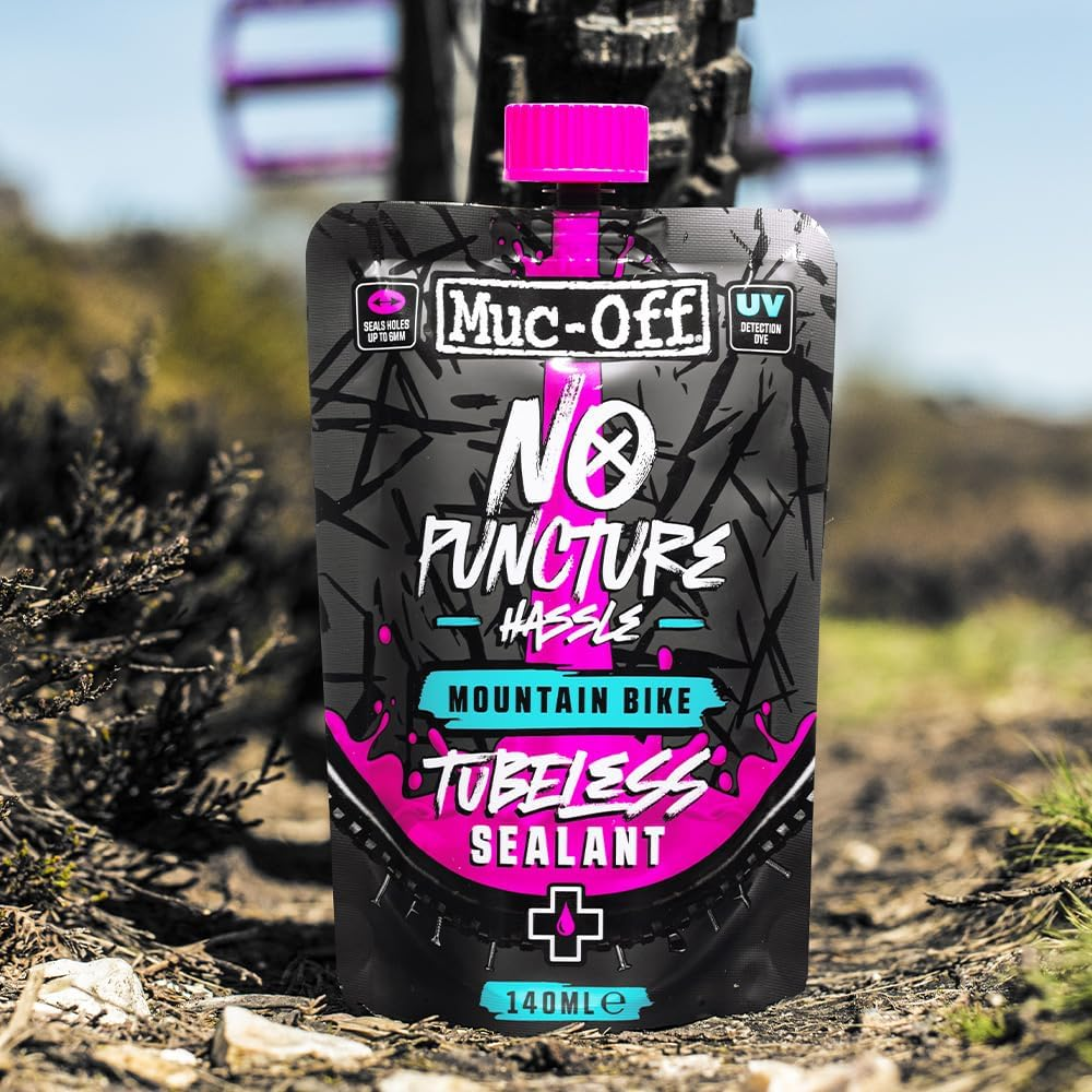 Muc off No Puncture MTB Hassle Tubeless Sealant, 80 Ml - Tubeless Tyre Sealant for Bicycle Puncture Repair - Durable Bike Tyre Sealant for Mountain Bikes image number 2