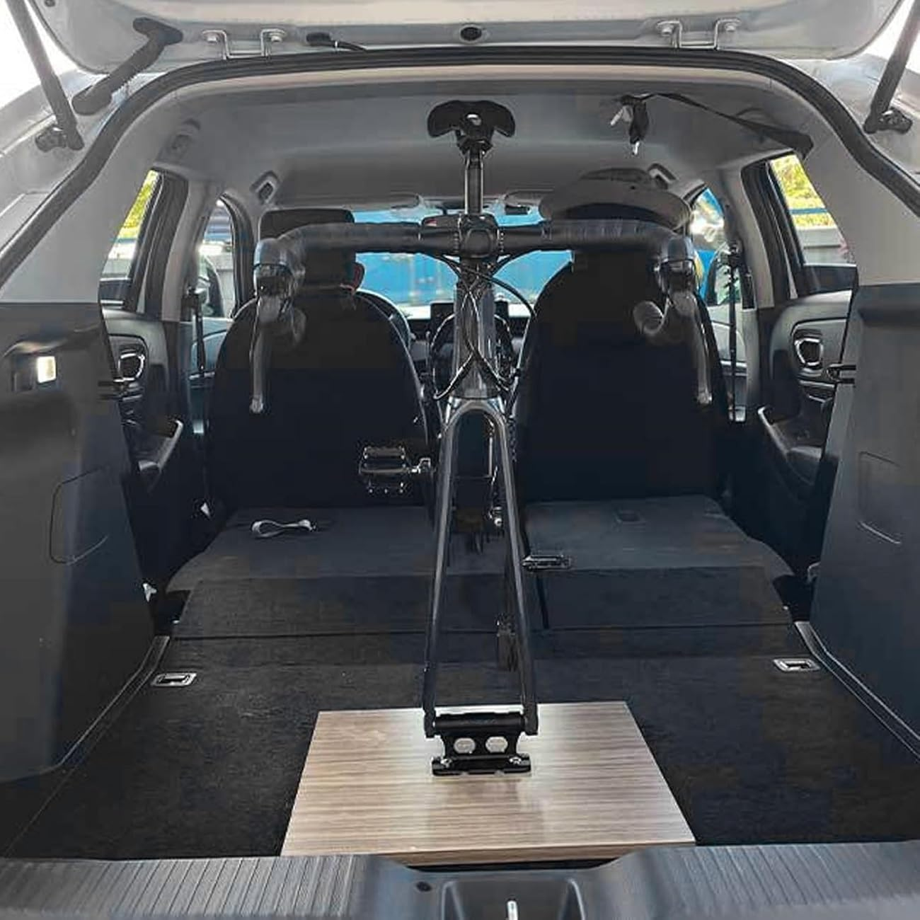 WADY Bike Fork Mount Bicycle，Bicycle Car Racks, Roof Mount Bike Fork Carrier with Quick Release Thru Axle Universal Fit for Road, Mountain & Electric Bikes (Black)