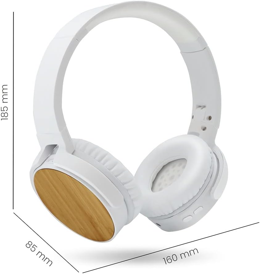 Wireless Bluetooth Headphones, Lightweight, Adjustable and Foldable, Bamboo image number 6