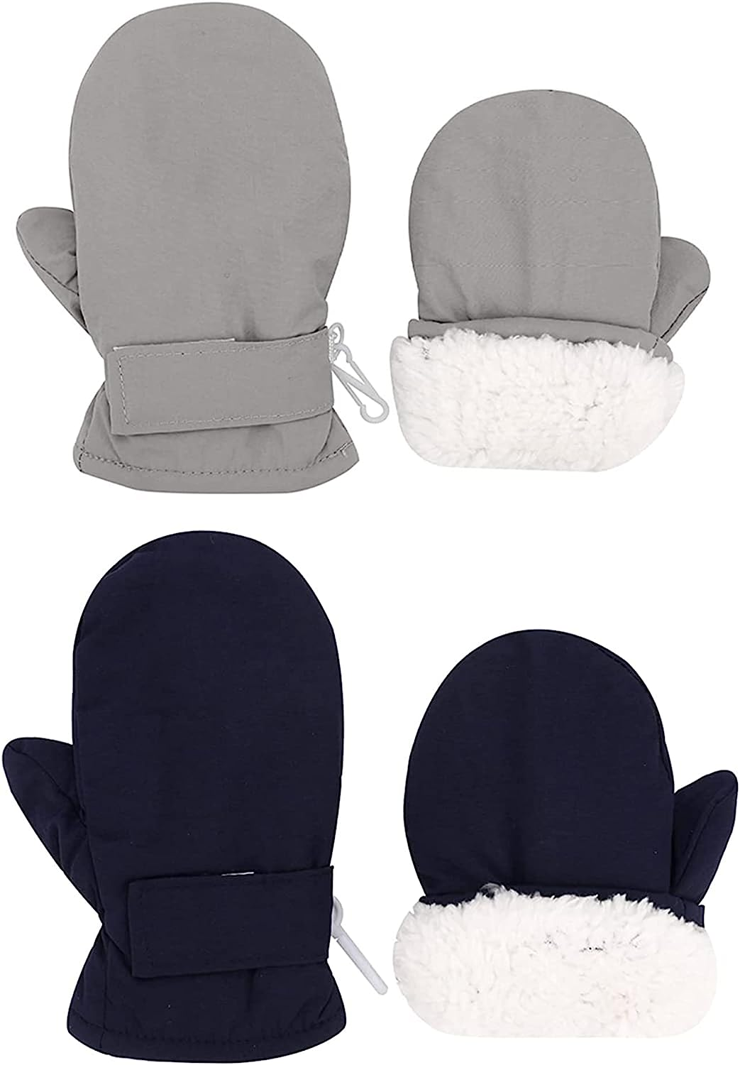 UTTPLL Lined Fleece Toddler Mittens Waterproof Infant Baby Toddler Kids Winter Mittnes Warm Ski Snow Gloves for Boys Girls