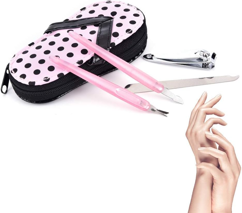 4Pcs/Set Travel Kit Nail Clippers Grooming Tool Stainless Steel Pedicure Manicure Set with PU Box Nail Care 4.3 X 2.2Inch Zhengpingpai image number 3