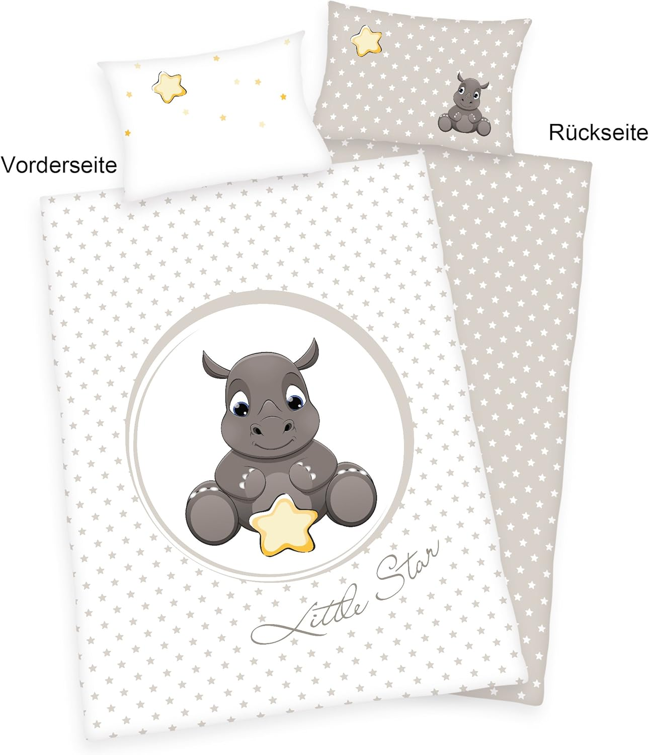 Herding Bedding-Set, Cotton, White, 40 X 60 Cm, 100 X 135 Cm