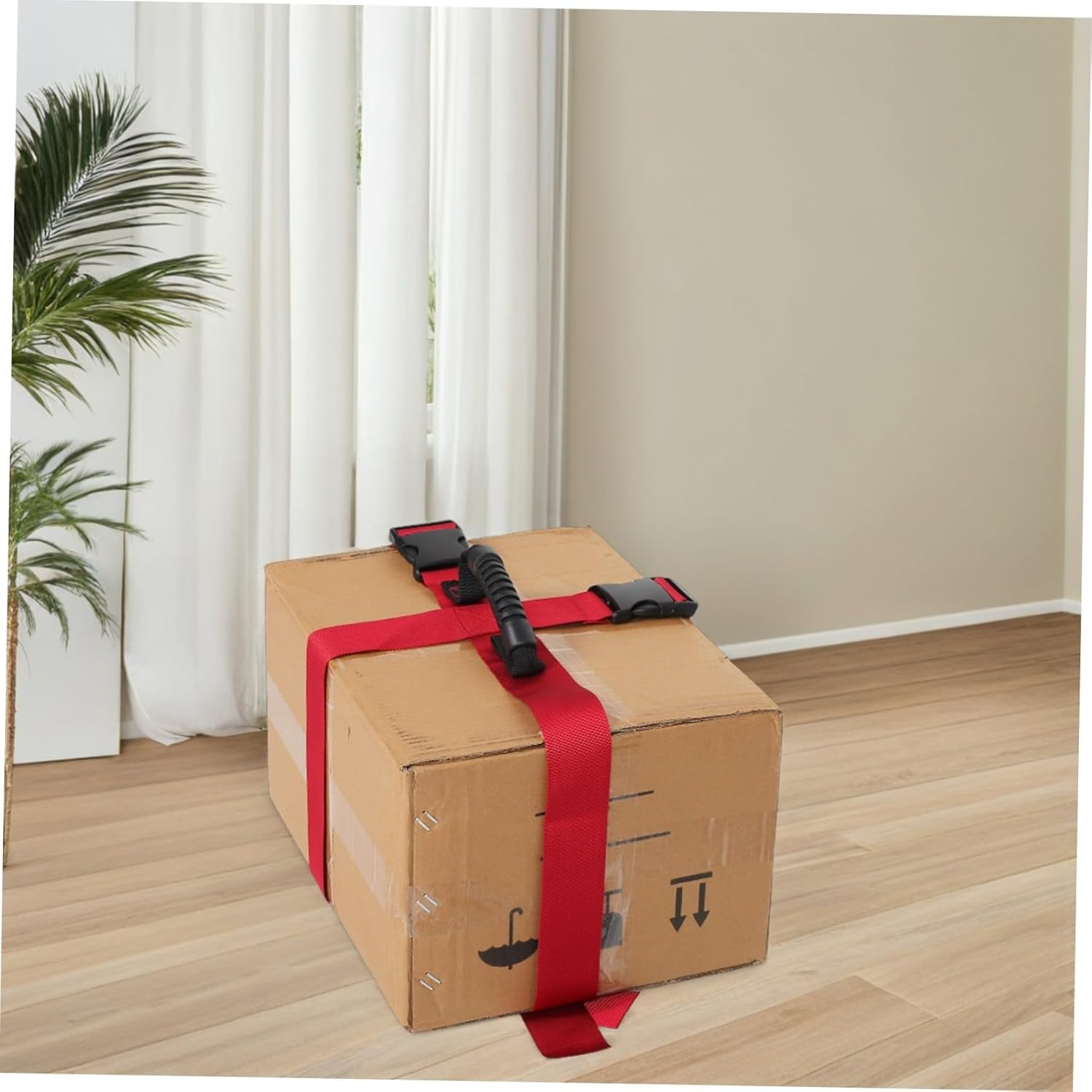 Heavy Duty Moving Straps with Elastic Tie down for Lifting Furniture Appliances Mattresses and Luggage Ergonomic Comfortable Handle Quick Securing System for Travel and Moving image number 5