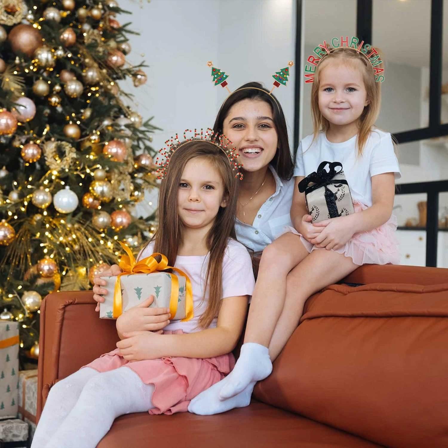 PHALIN Christmas Headbands Holiday Headbands for Women Rhinestone Xmas Tree Christmas Festive Party Hair Accessory Gifts image number 4