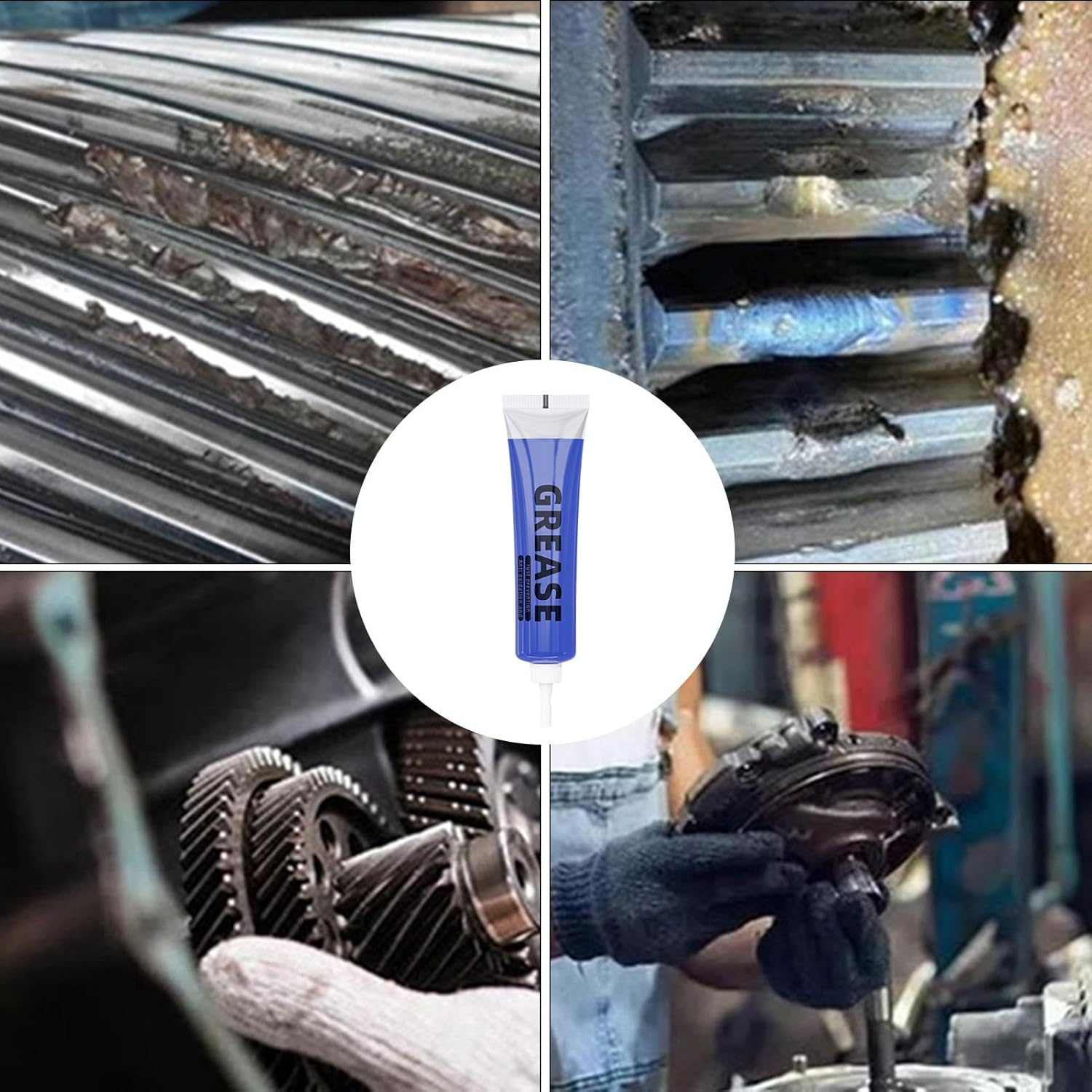 Wheel Bearing Grease | 20G High Temp Industrial Automotive Lithium Lubricant | Portable Heavy Duty Lube Sealant for Industrial Vehicle Farm Agricultural Marine Equipment Rails Garage image number 2