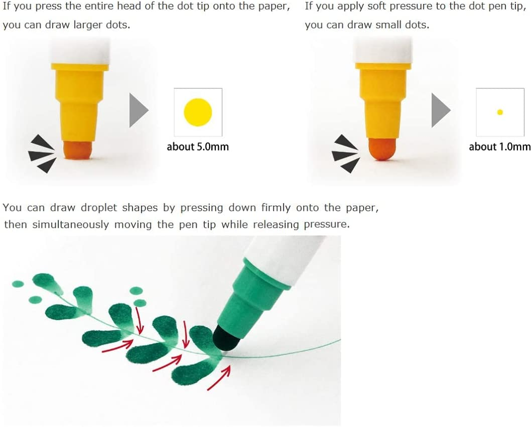 Kuretake ZIG Clean Color Dot Set 12, Multi (KUTC-6100-12V) image number 3