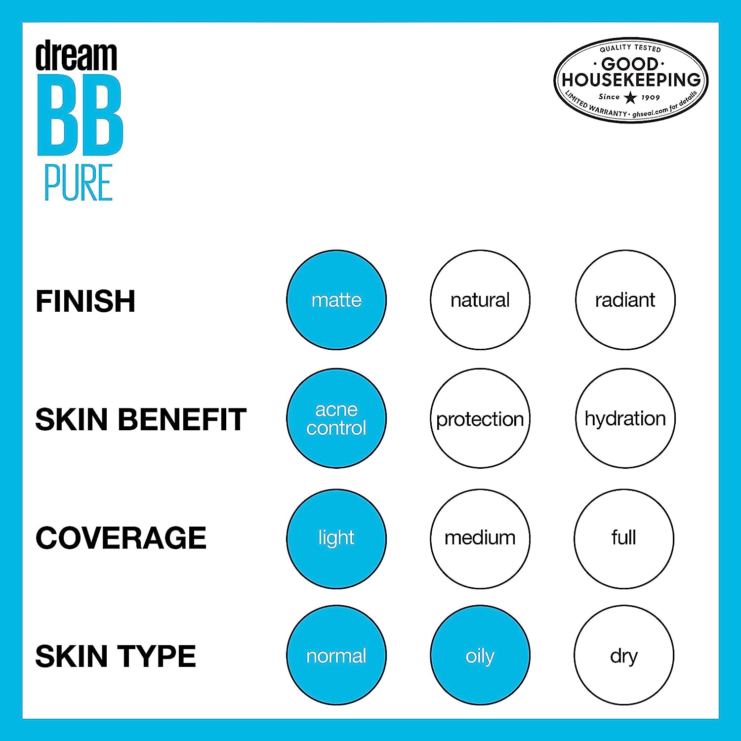 Maybelline Dream Pure BB Cream, Medium, 1 Fl. Oz. (Packaging May Vary) image number 3