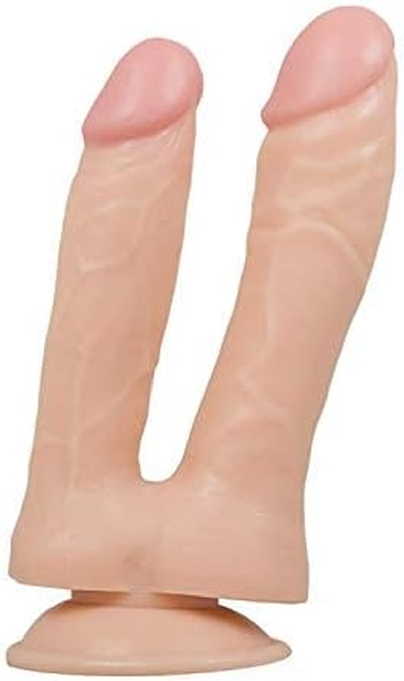 Ergonomic Design and Use for Double Location Realistic Silicone Toy with Curved Shaft and Balls Throat Trainer with Strong Suction Cup for Hands-Free Play Toys for Women and Couple image number 2