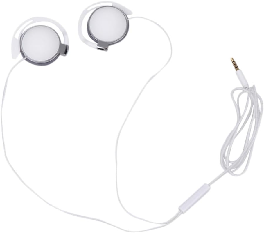 KOMBIUDA Wired Sports Earphone with Microphone White Lightweight over Ear Headset for Sweat Resistant Daily Use Noise Reduction Technology Comfortable Long Term Wear Compatible With image number 5