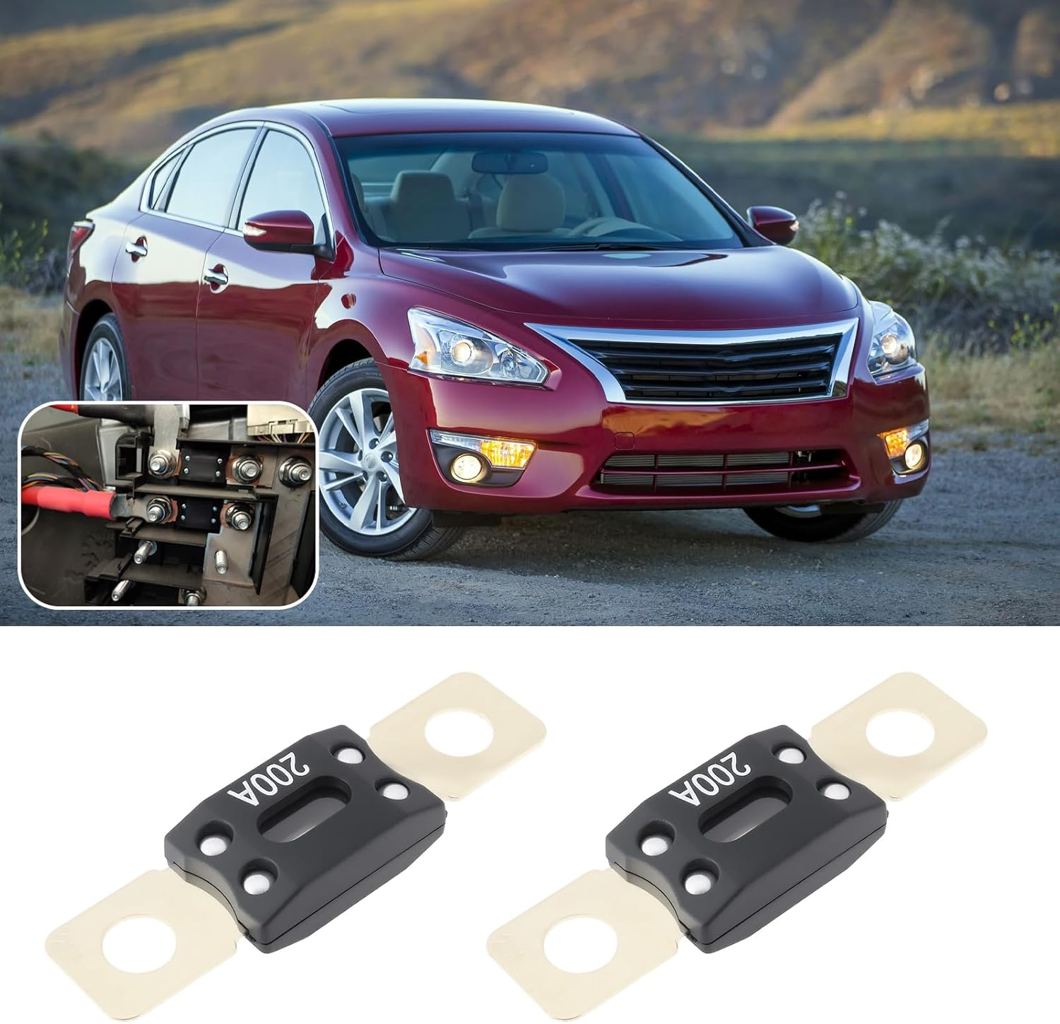 Be in Your Mind 4Pcs Car MEGA/ANM Fuses 200A 32V High Current Fuse Bolt-On Fuses for Cars Trucks Boats image number 6