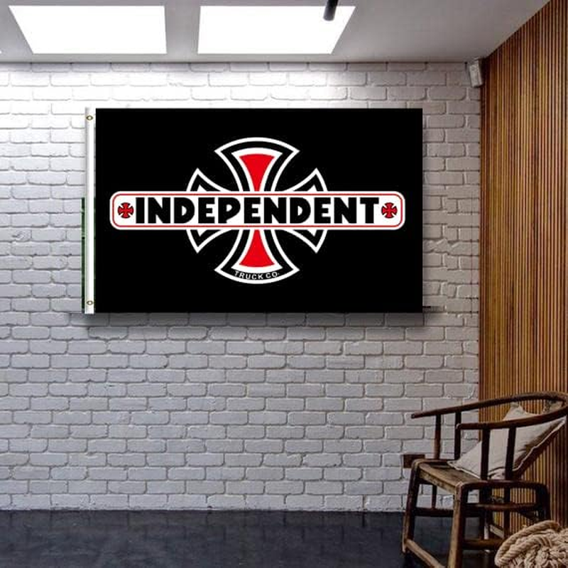 Eksent Independent Flag 3X5 Feet Trucks Huge Logo Banner Skateboard Skate Spell Out Pop Pattern Youth Flag(Duplex Printing,Bright & Vibrant 150D Polyester,Brass Grommet Design Is Durable) image number 4