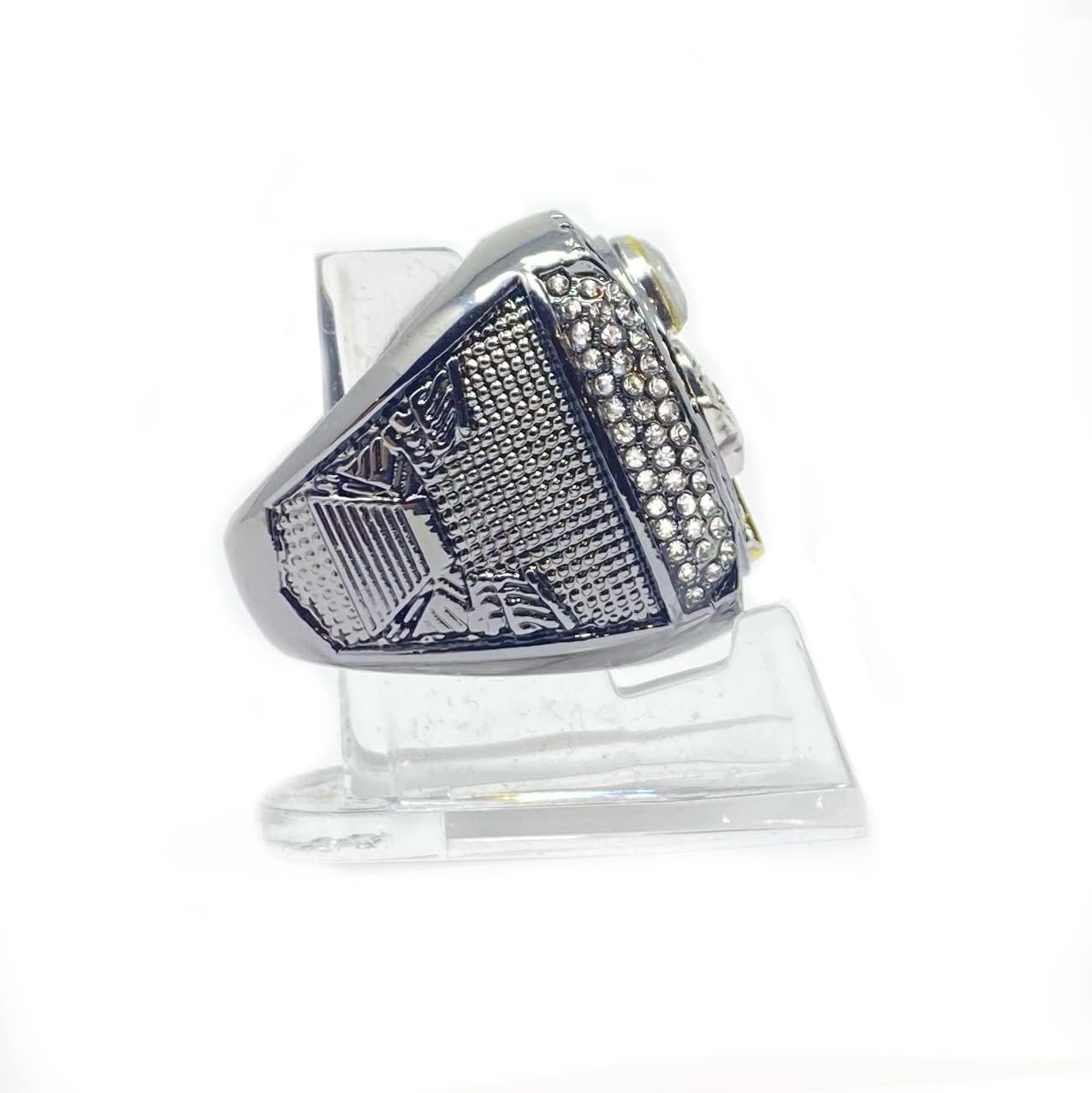 Legacy Rings 2024 Fantasy Football Championship Trophy Ring | Gunmetal and Gold Tone | Award for FFL Champion Size 11