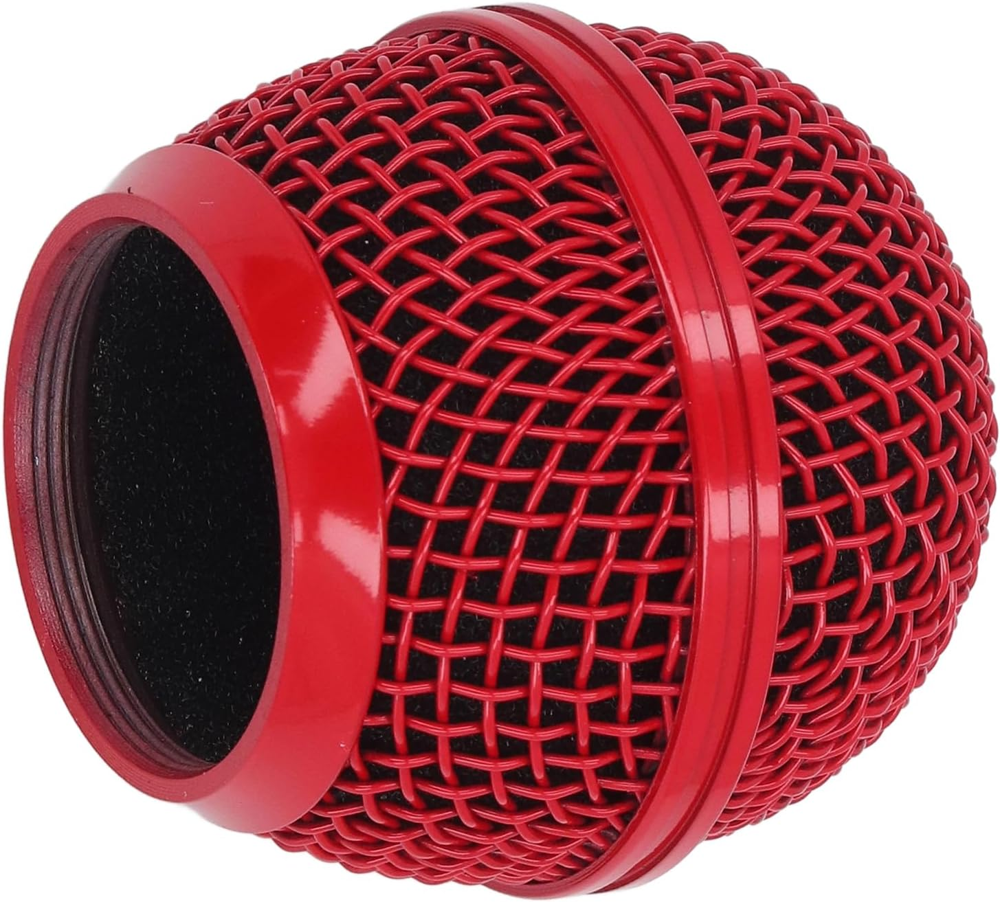 Mesh Grill for SM58 Microphones, Stainless Steel Microphone Head Replace, Mic Grille Replacement for SM58S SM58LC BETA58 BETA58A SA M30 SV100 UT2 PGX24 and More (Red)