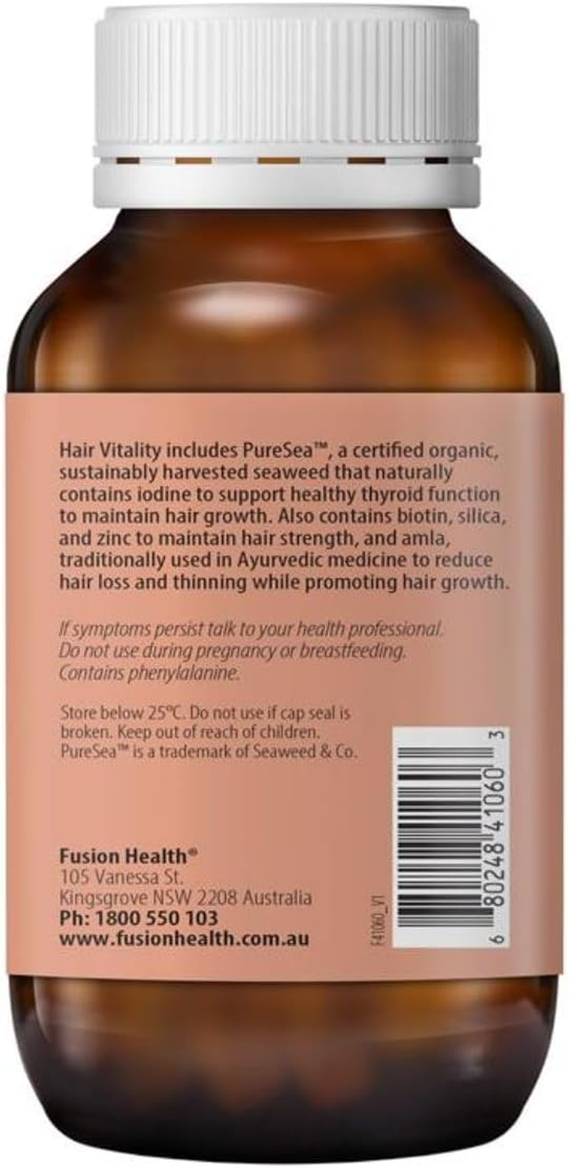 Fusion Health Hair Vitality 120 Capsules image number 2