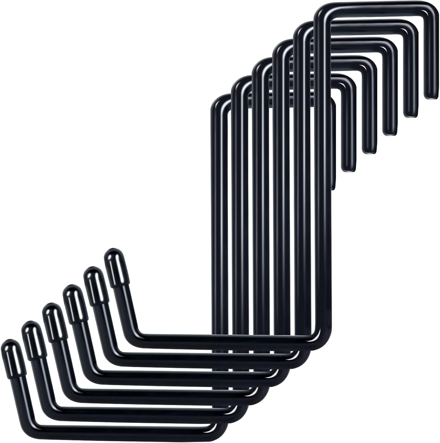 Vinyl Coated Heavy Duty Garage Storage Hanging Hooks (6 Pack) - Rafter Hanger Hooks for Bicycles, Ladders, Fence, Pool Cover, Sport Equipment & More image number 1