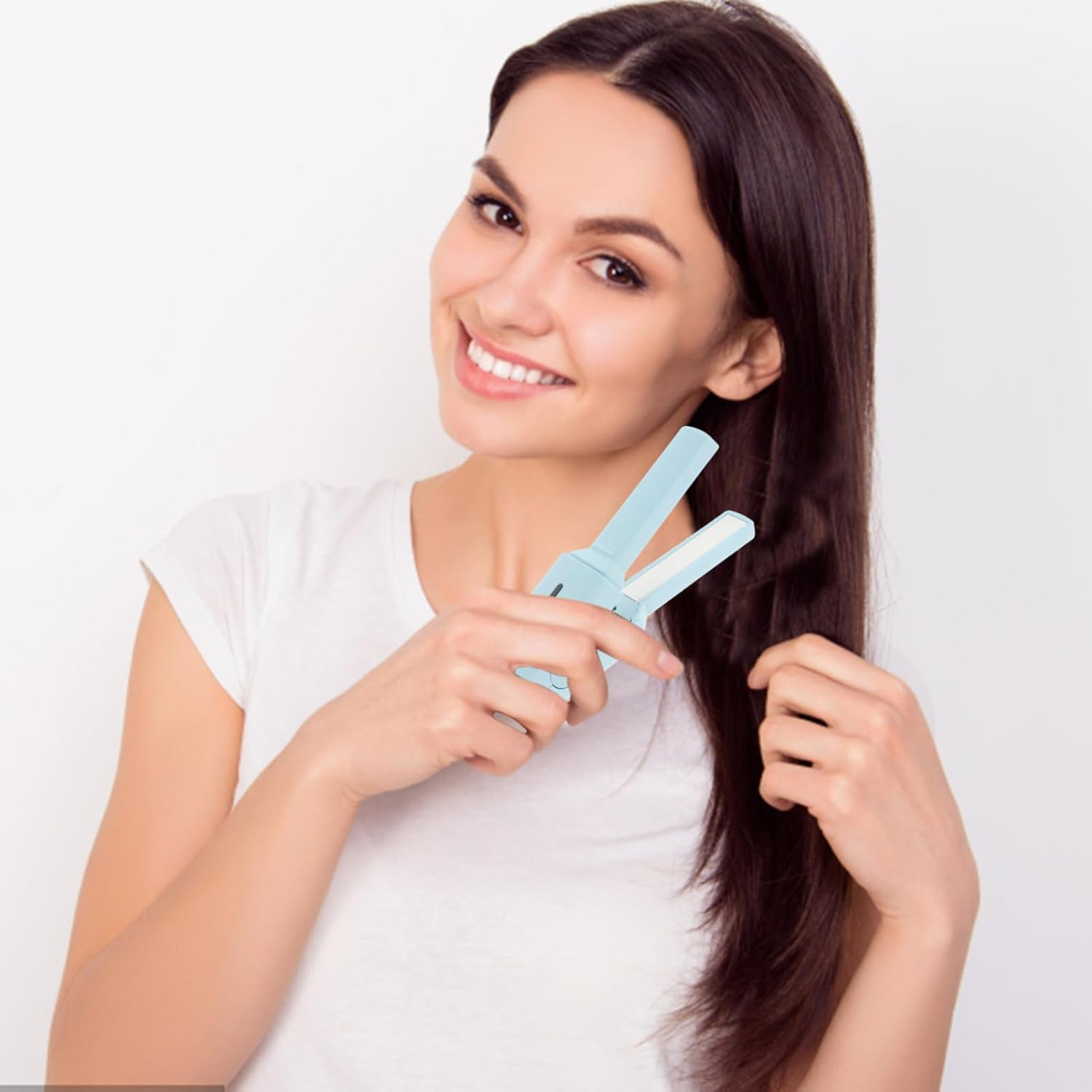 Auto Hair Curler and Pocket Hair Straightener USB Mini Ceramic Styling Tool for Constant Temperature and Portable Design for Travel and Daily Use image number 4