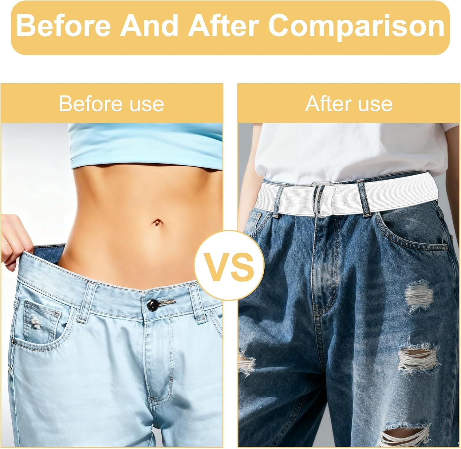 Teccfly No Show Stretch Belt for Women,Invisible Belt,Elastic Adjustable Sweater Tuck Band for Jeans Pants Dresses, 100X3Cm