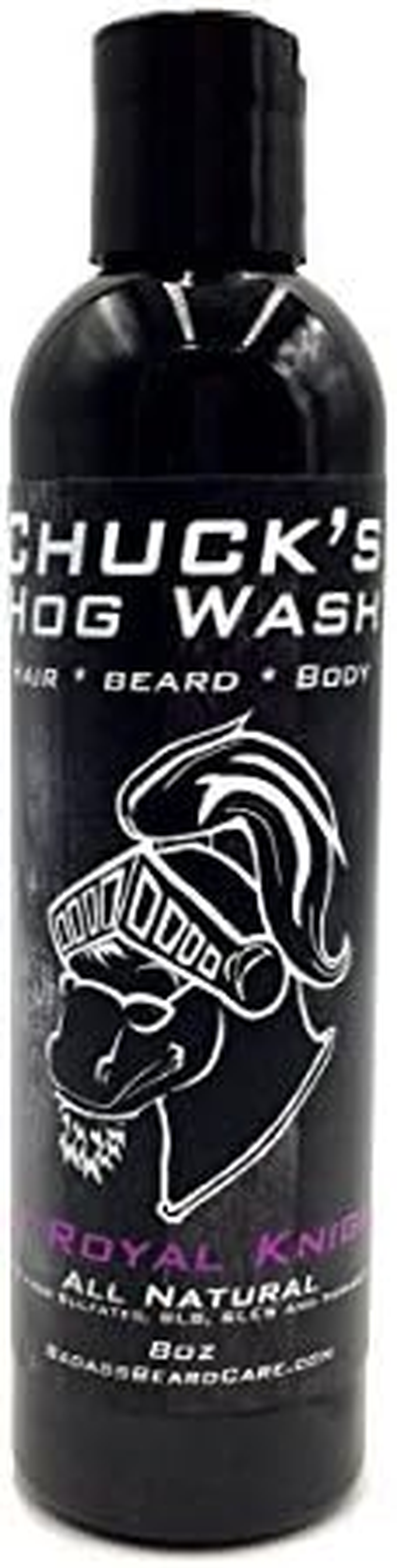(The Royal Knight) - Chuck'S Hog Wash - All Natural Beard and Body Wash - the Royal Knight Scent, 240Ml - Leaves Your Beard Softer than Its Ever Been and Is Suitable for Daily Use