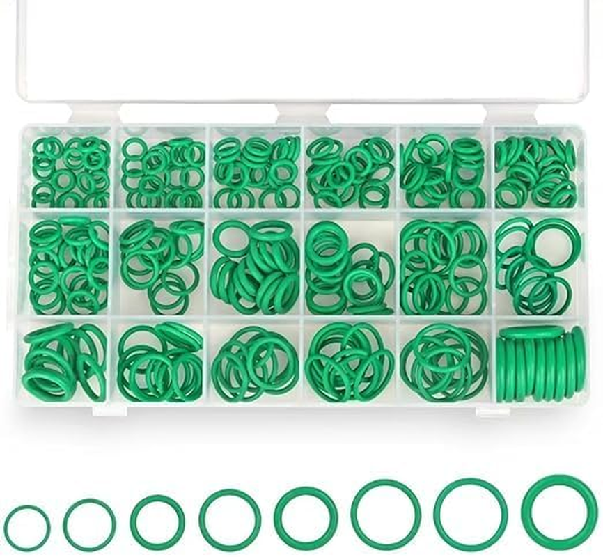 270Pcs O-Ring Kit,18 Sizes Assorted Rubber O-Rings for Car Auto Vehicle Repair, Air Conditioning and Compressor Seals image number 3