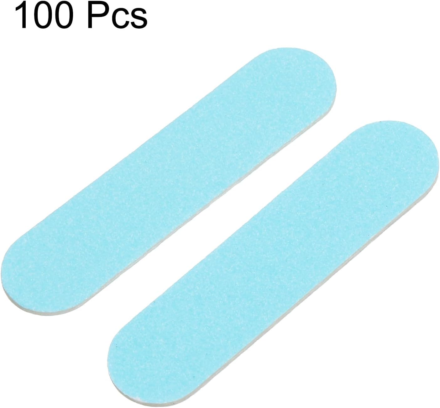 HARFINGTON 100Pcs Mini Nail File Bulk, 180/240 Grit Disposable Double Sided Nail Files Emery Boards Professional Manicure Tools for Home Salon Nail Smoothing, Blue - Blue image number 2