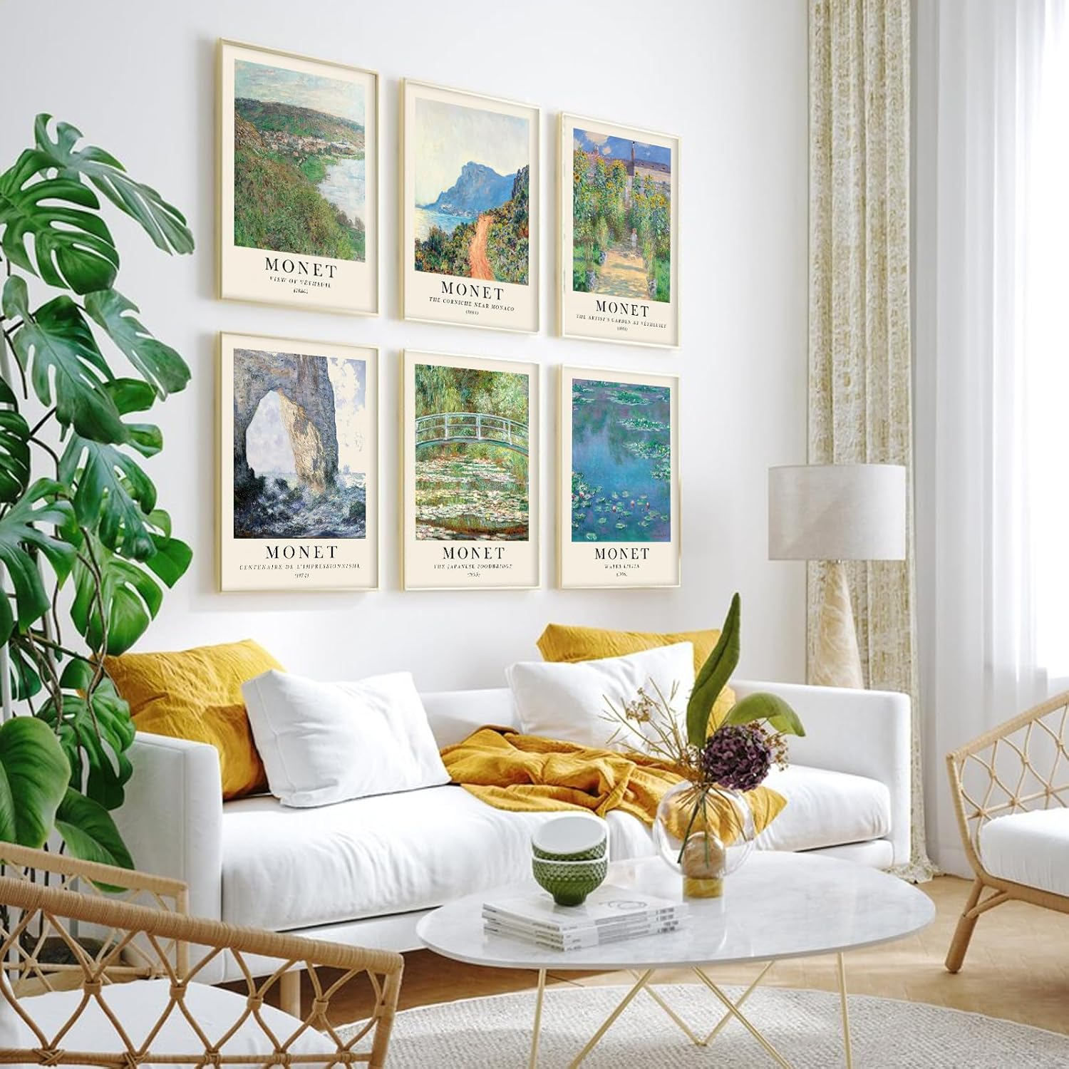 RETRART Claude Monet Wall Art Prints Aesthetic Posters for Room Decor Set of 6 Water Lilies Posters - Vintage Famous Art Canvas Prints - 8X10In Unframed - Flower 02 image number 6