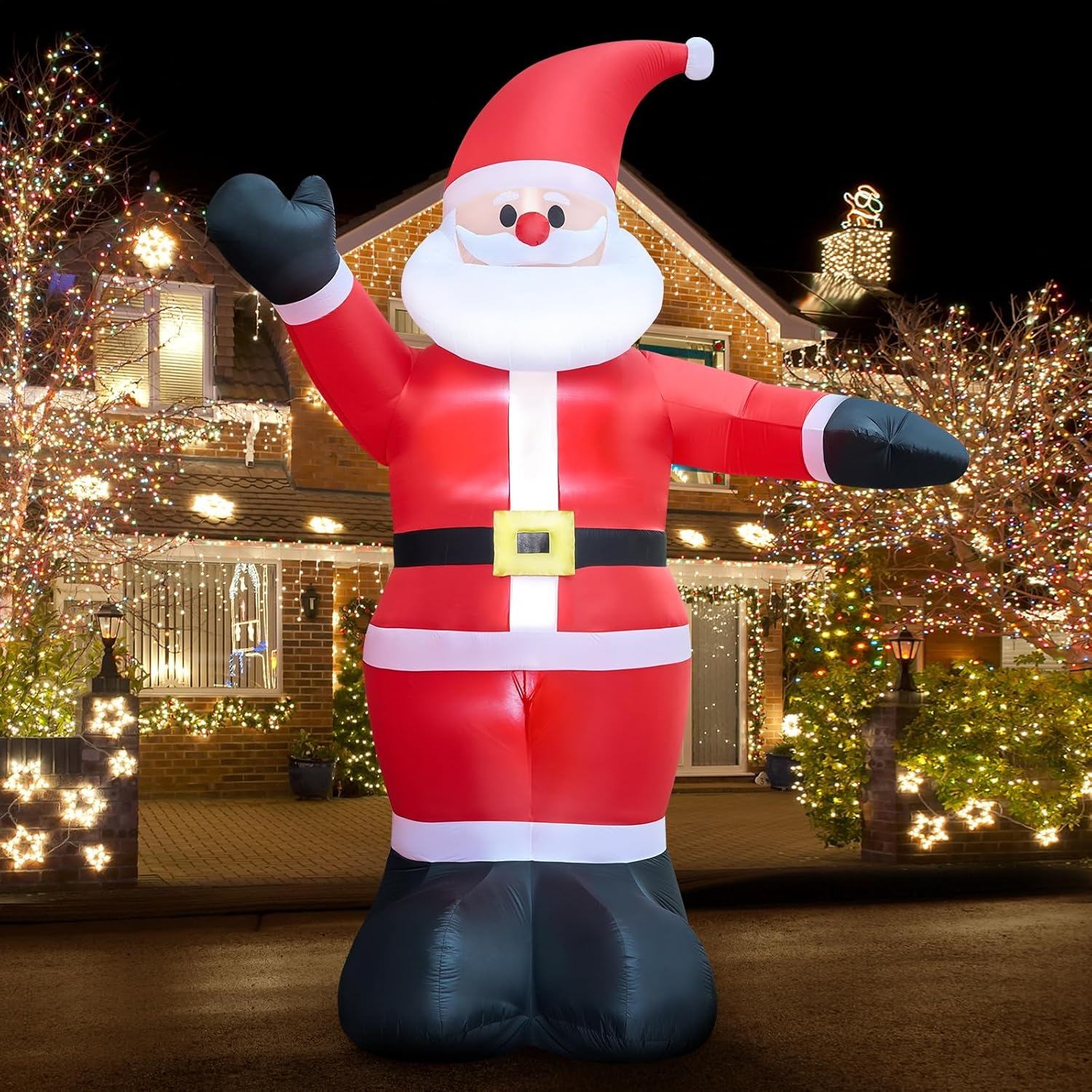 Tinseltown 5M Christmas Inflatable Blow up Santa Claus Xmas Decor with LED Light Decor for Holiday Party Gifts, Home Garden Courtyard, Lawn, Outdoor