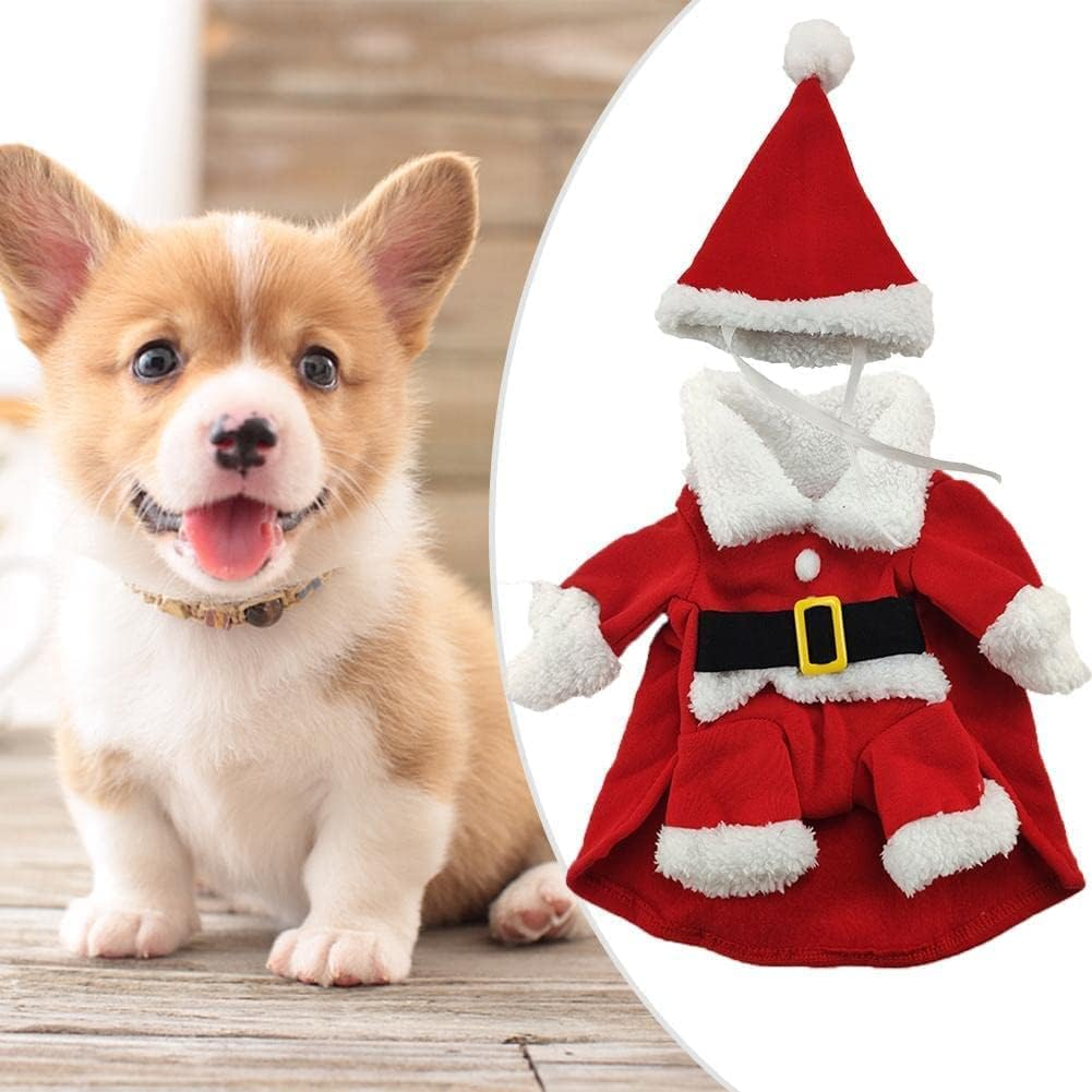 Dog Christmas Pet Clothes Santa Claus Coat Pets Christmas Dog Apparel Dog Costumes Small O9A0 for Or image number 2