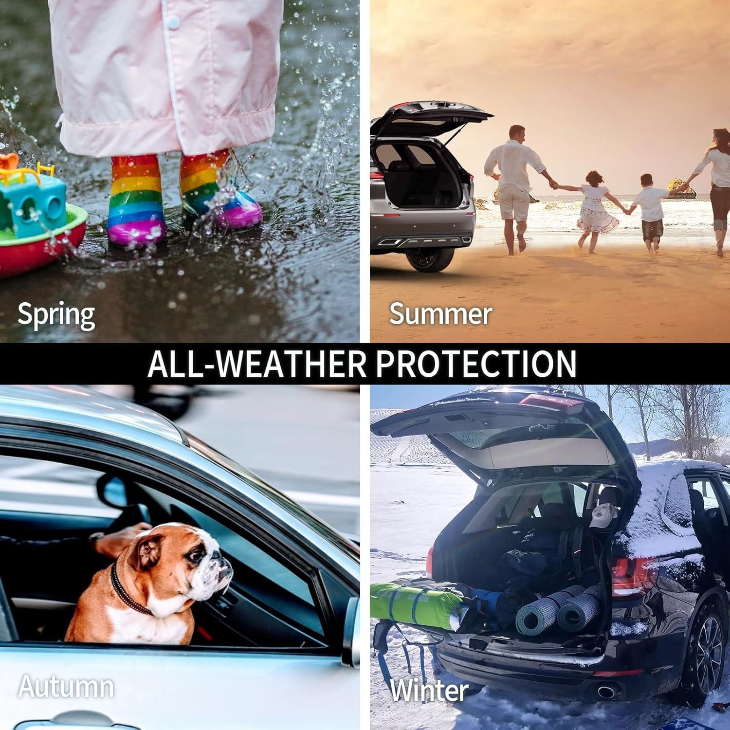 All Weather Floor Mats & Cargo Liner Compatible for 1997-2006 Jeep Wrangler TL/LJ Accessories (For1997-2006 Jeep Wrangler TJ/LJ)