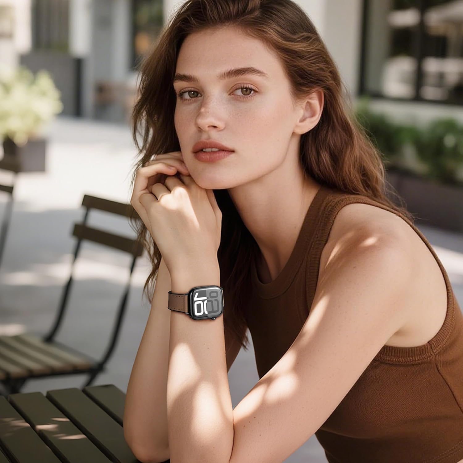 Mazuboho Leather Bands for Apple Watch Band 49Mm 46Mm 45Mm 44Mm 42Mm, Vintage Leather with Adjustable Magnetic Buckle for Apple Watch Strap Ultra 3, Ultra 2, Ultra, Series 11 10 9 8 7 6 5 4 SE 3 2 1 image number 5