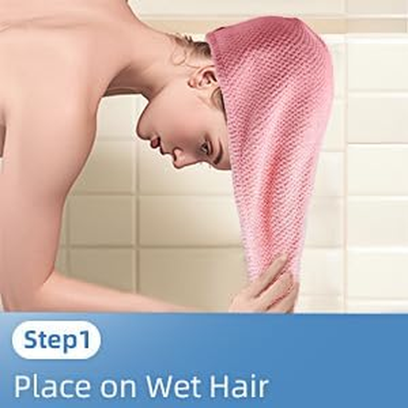 3 PCS Microfiber Hair Towel, Hair Wraps for Women Wet Hair, Fast Drying Hair Turban, anti Frizz Head Towels Wrap for Curly Hair (Multiple Colors, 25 * 65CM) image number 4