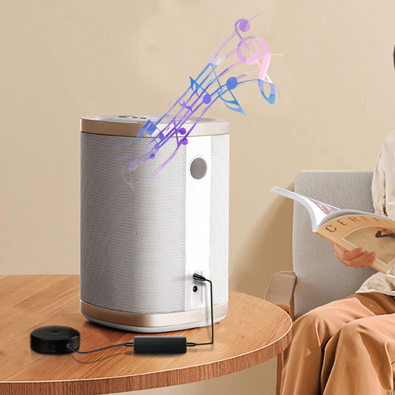 2 Packs Ground Loop Noise Isolator for Car Audio/Home Stereo System, Ground Loop Isolator with 3.5Mm Audio Cable image number 6