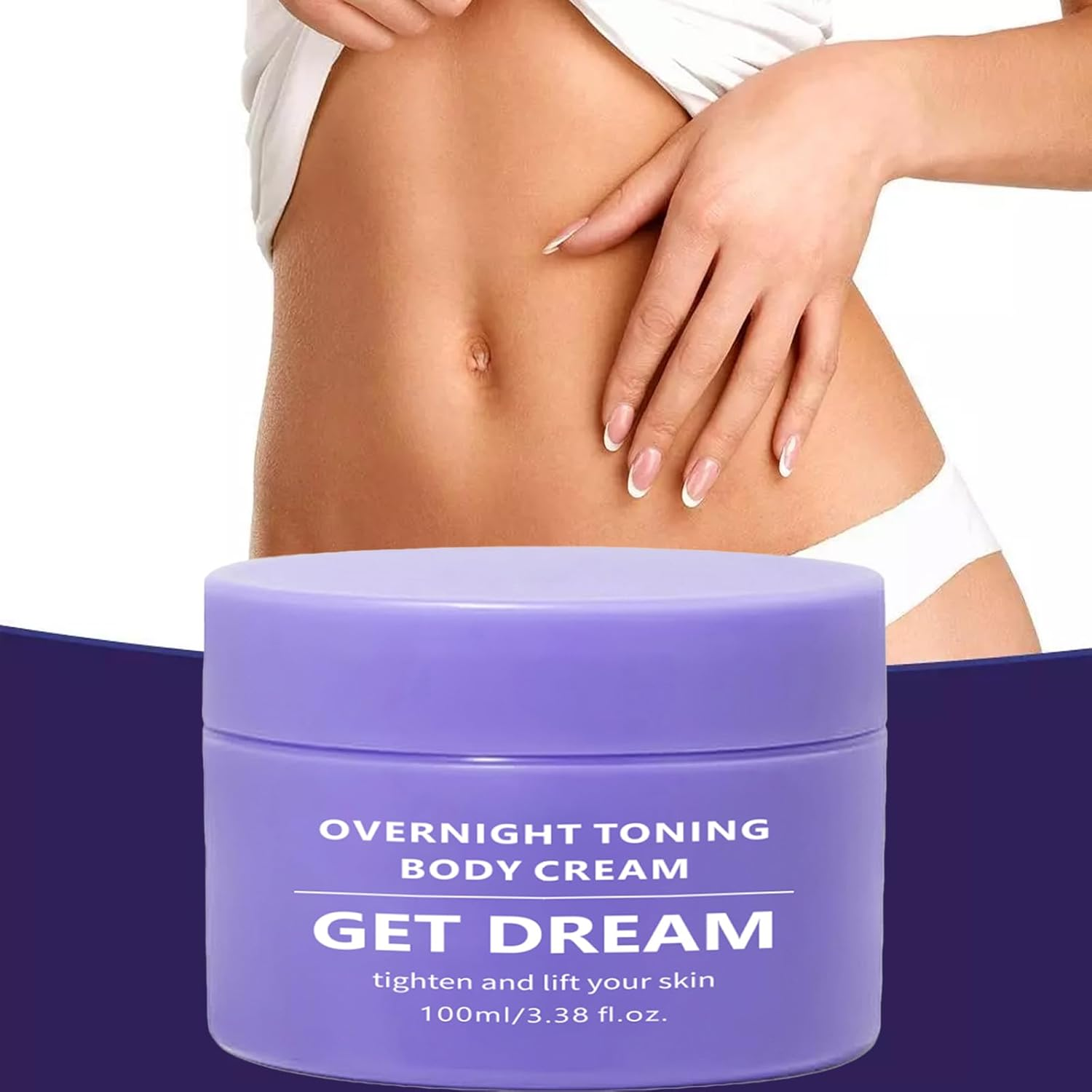 Get Dream Overnight Toning Whip, Body Firming Cream Cellulite Remover for Legs and Body, Skin Tightening Cream for Women, anti Wrinkle Moisturizing, Target Loose, Reduce Fine Lines, Tight Cellulite Firmness of Skin While Sleeping