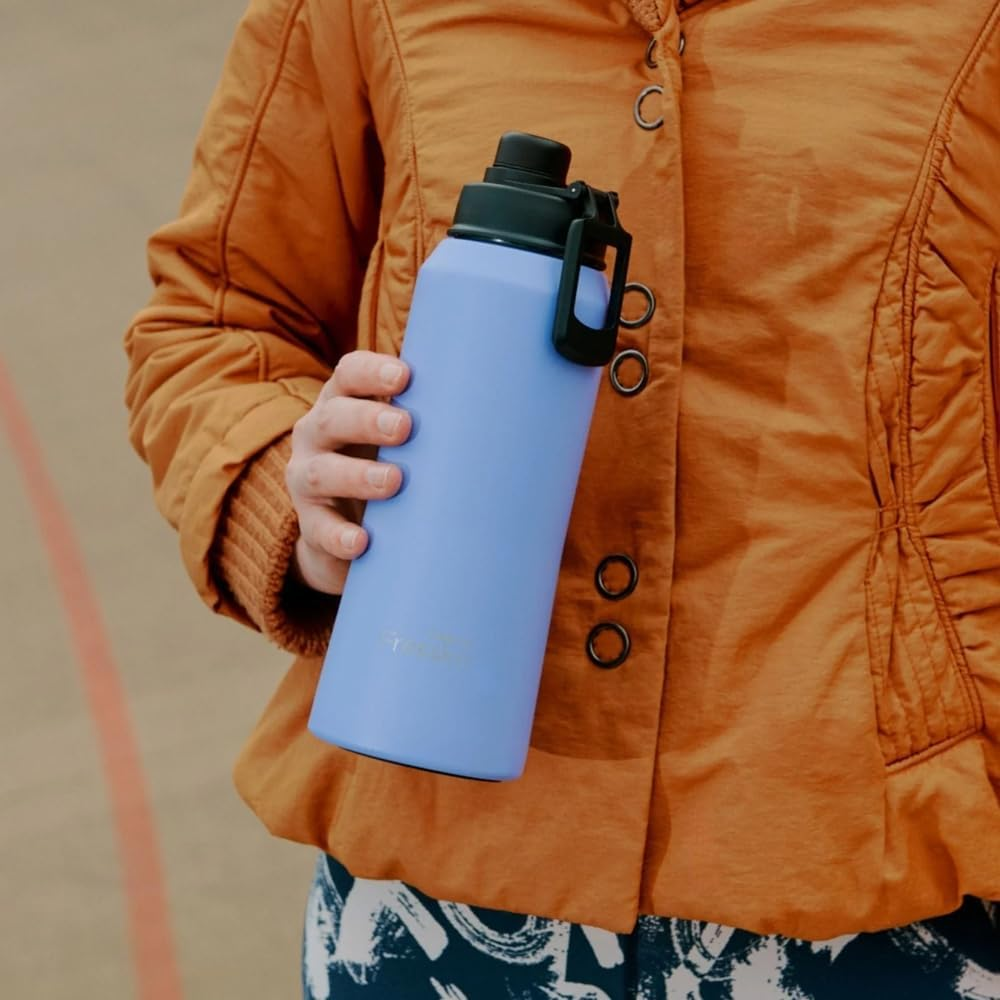 Made by Fressko | Core Wide Mouth Insulated Stainless Steel Water Bottle-Grape | with Sip Lid | 34Oz 1L |Bpa-Free | Leak Proof Lid