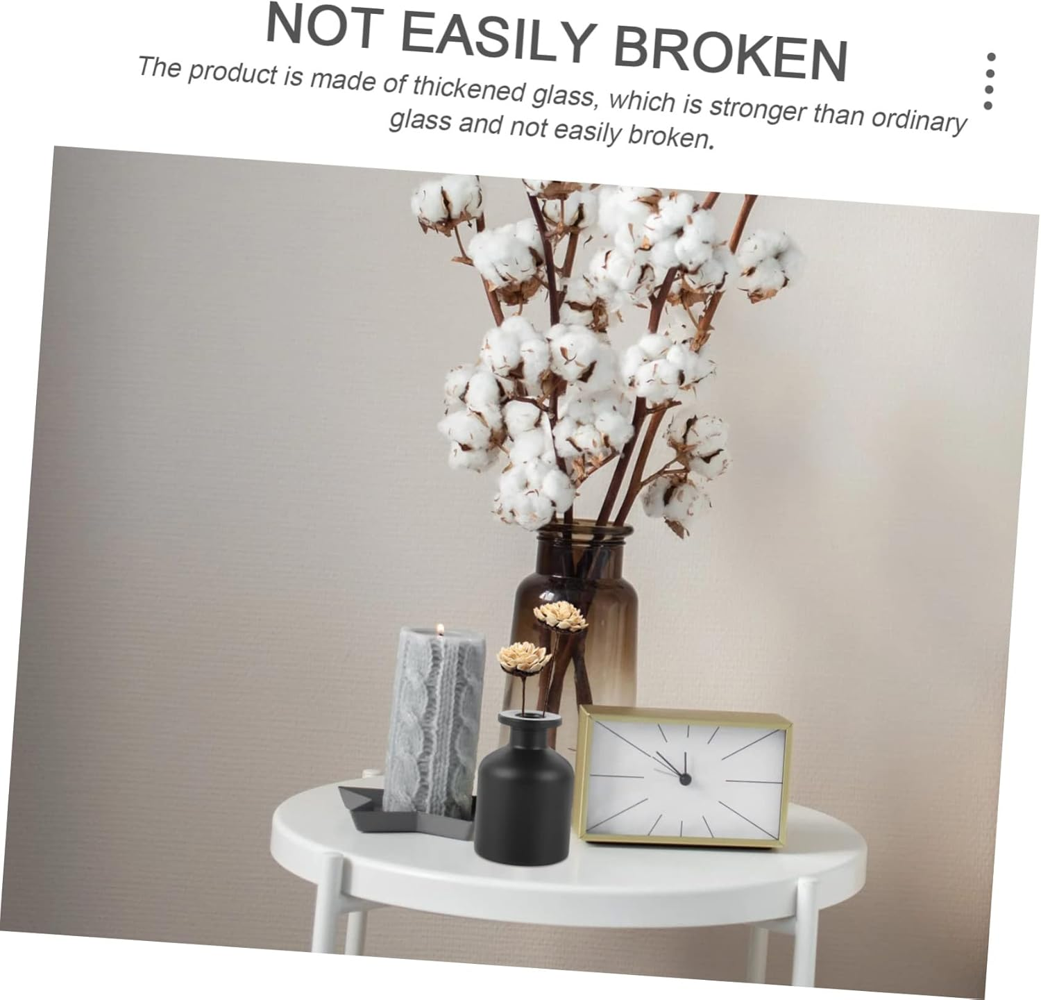 Yardenfun Aroma Glass Bottles Set 2Pcs 100Ml Black Frosted Refillable Essential Oil Diffuser Containers for Home Aromatherapy Room Fragrance Decor image number 2