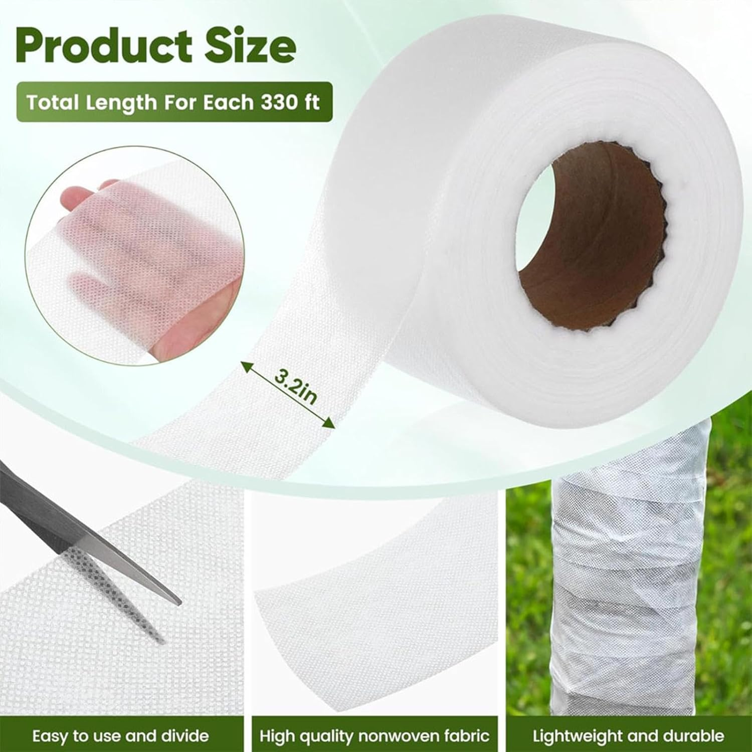 Winter Tree Care Supplies, Outdoor Plant Protection, Tree Bark Insulation, Gardening Winterization Products, Breathable Tree Covers, Tree Warming Solutions, Moisture Retention Fabrics, Non-Woven Garde