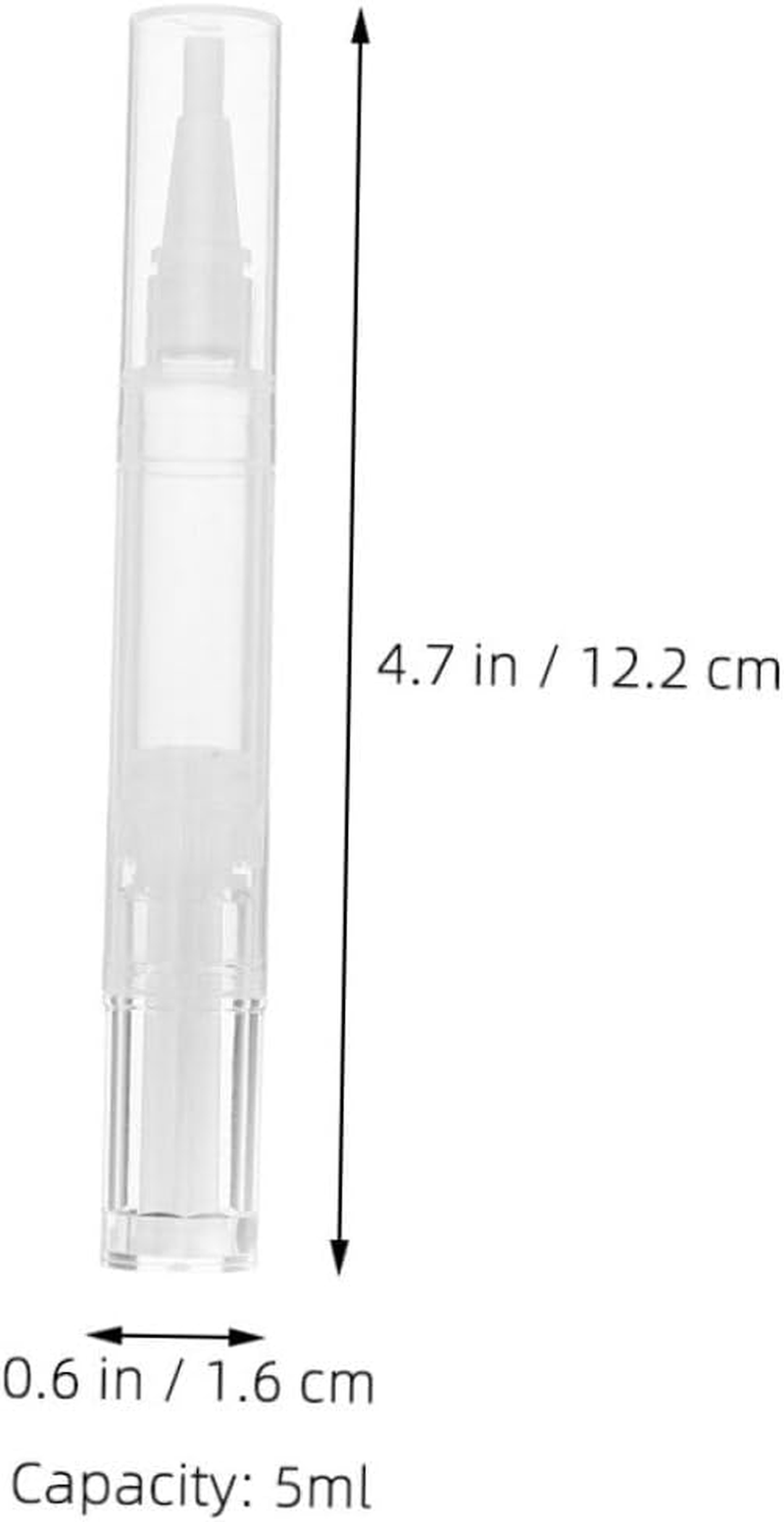 CATIEBYE 5Pcs Nail Polish Pen Cuticle Oil Brush Pen Refillable Essential Oil Applicators image number 5